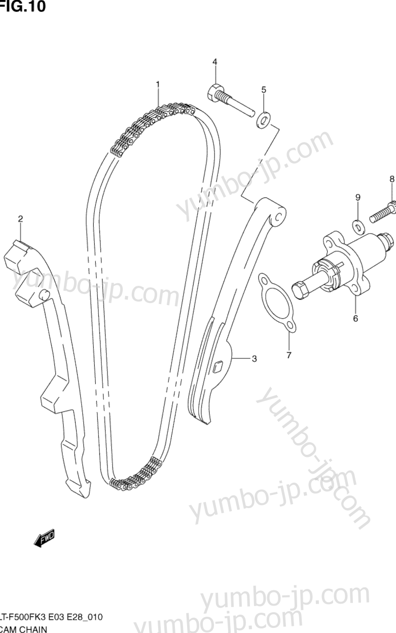 CAM CHAIN for ATVs SUZUKI Vinson 4WD (LT-F500F) 2003 year