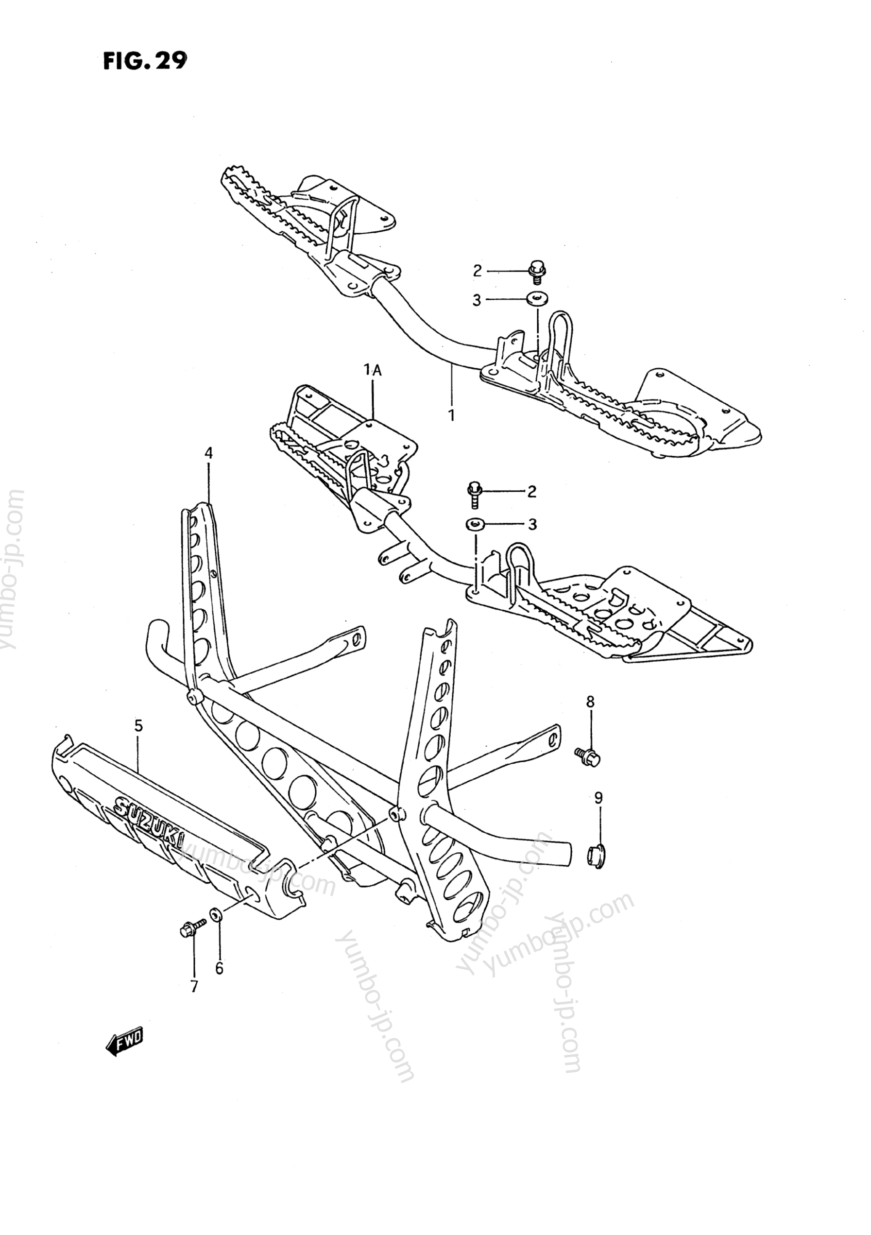 Footrest для квадроциклов SUZUKI QuadRunner (LT-F250) 1991 г.