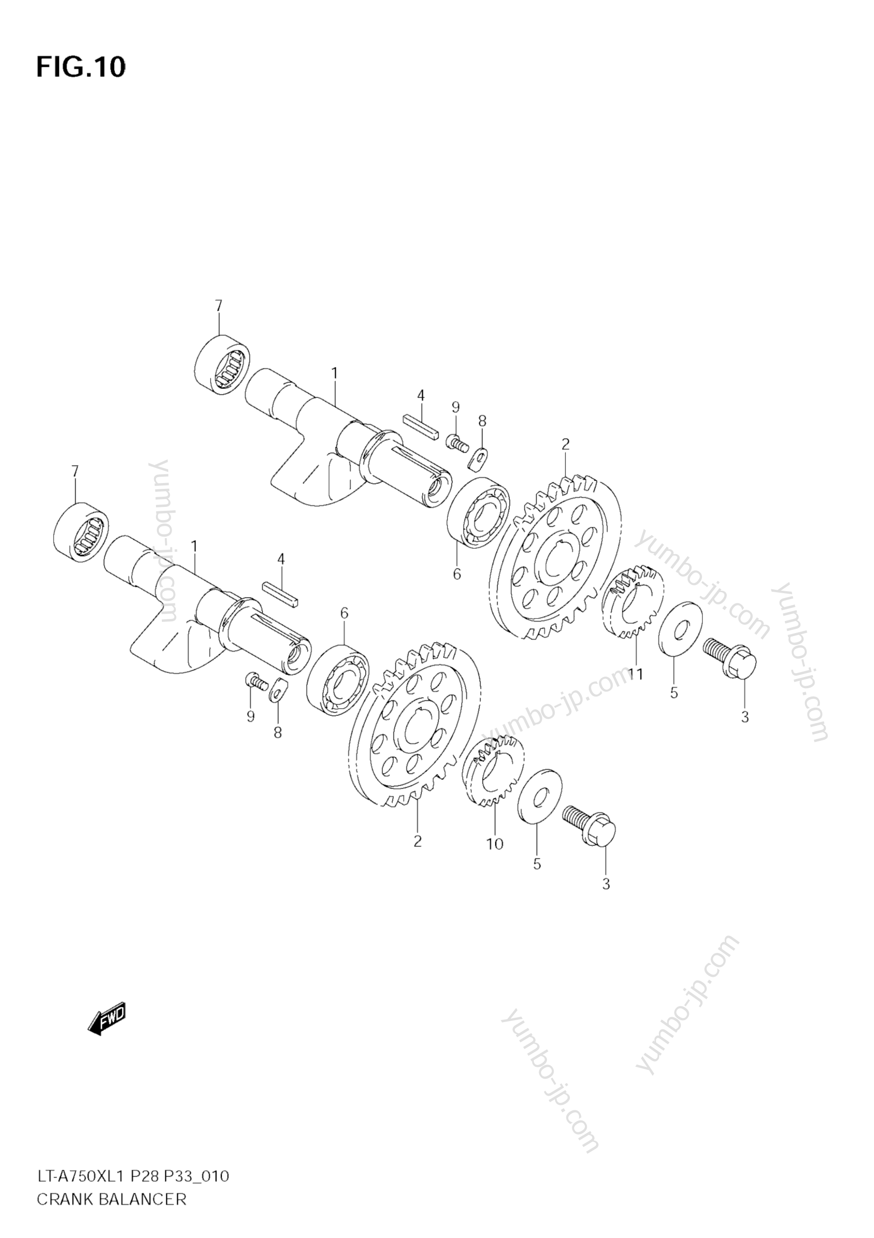Crank Balancer для квадроциклов SUZUKI KingQuad (LT-A750X) 2011 г.