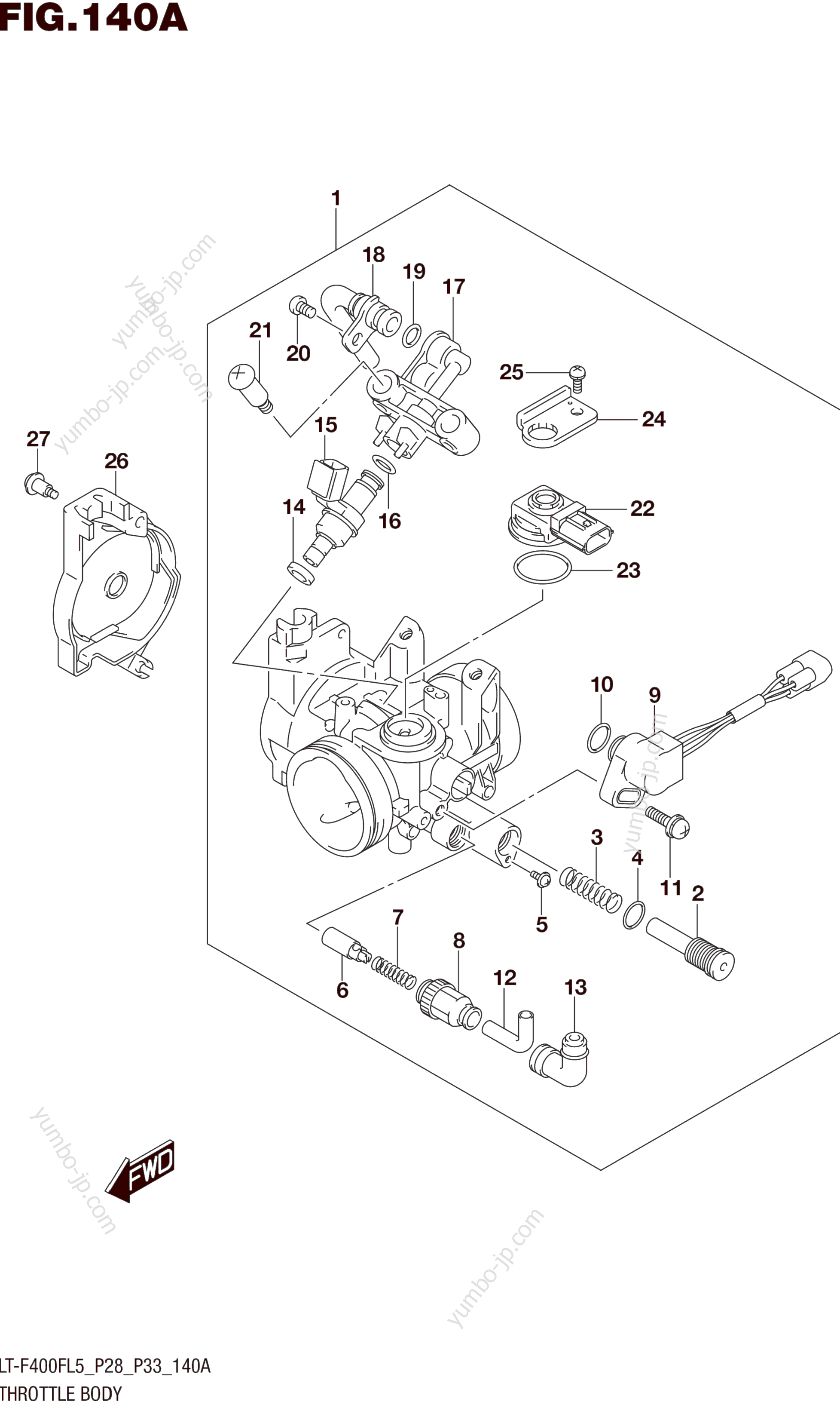 Дросельная заслонка для квадроциклов SUZUKI LT-F400F 2015 г.