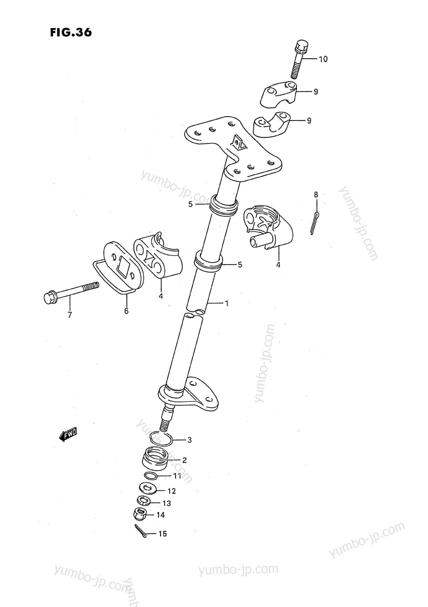 STEERING SHAFT для квадроциклов SUZUKI QuadRunner (LT-F160) 1991 г.