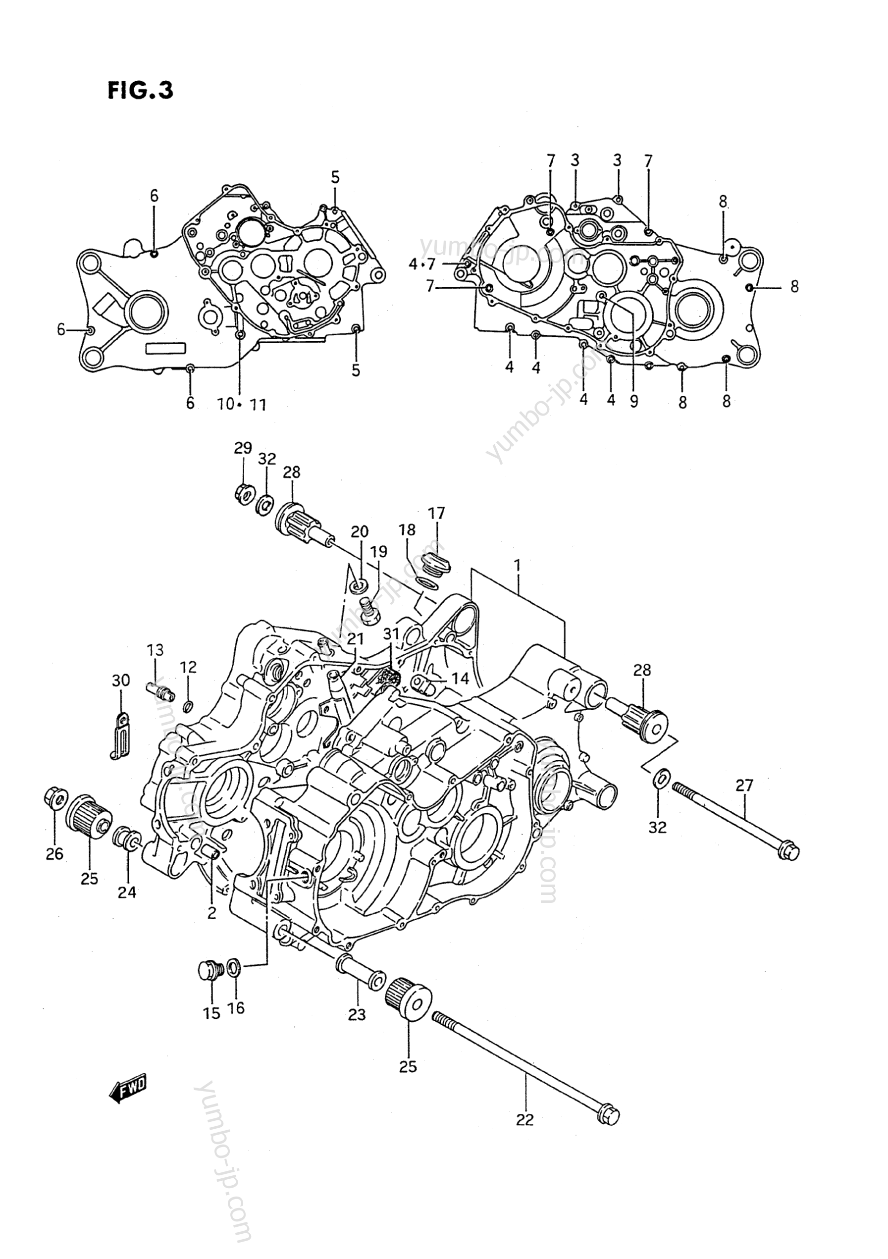 Крышка картера для квадроциклов SUZUKI QuadRunner (LT-4WD) 1990 г.