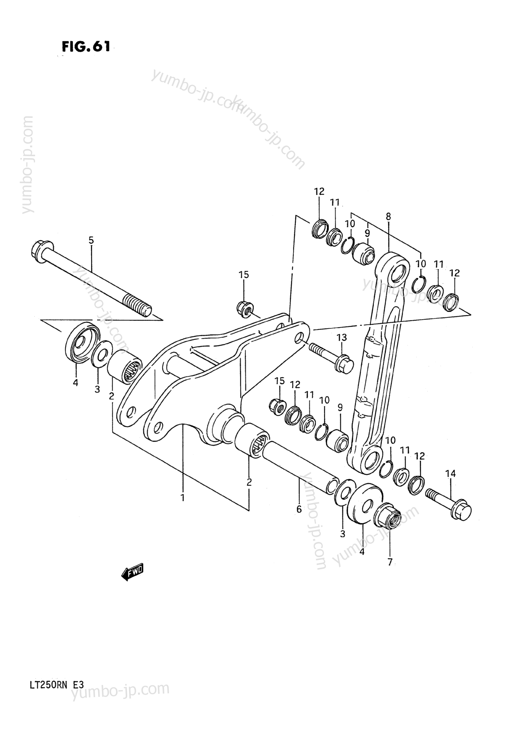 CUSHION LEVER (MODEL F/G) для квадроциклов SUZUKI QuadRacer (LT250R) 1989 г.