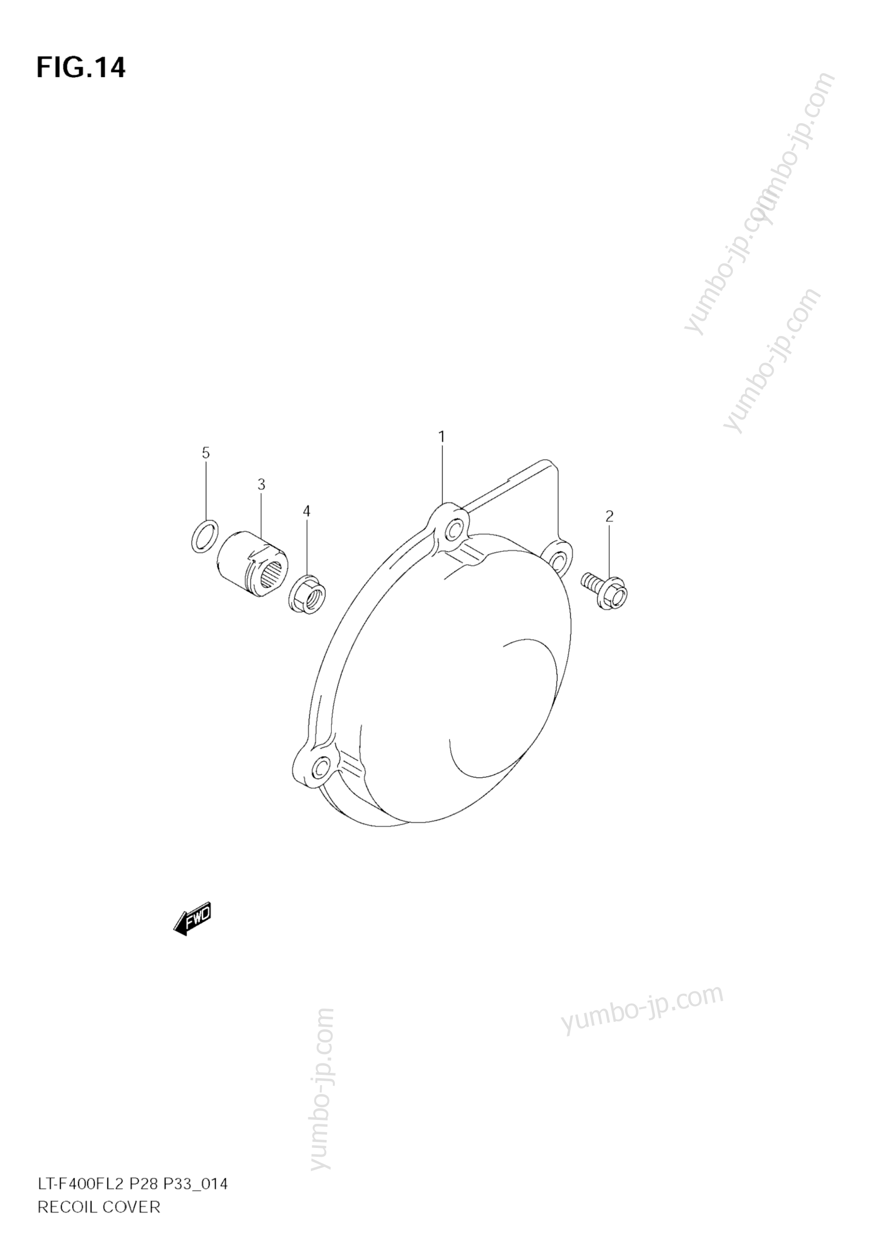 RECOIL COVER для квадроциклов SUZUKI KingQuad (LT-F400FZ) 2012 г.