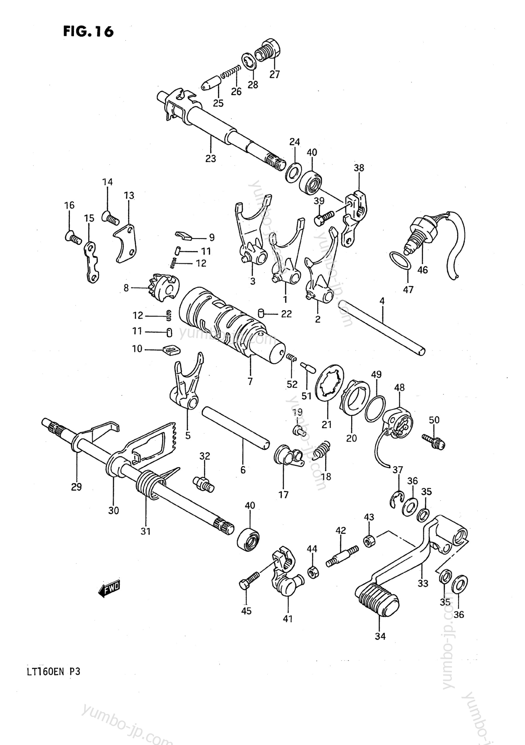 GEAR SHIFTING для квадроциклов SUZUKI QuadRunner (LT160E) 1989 г.