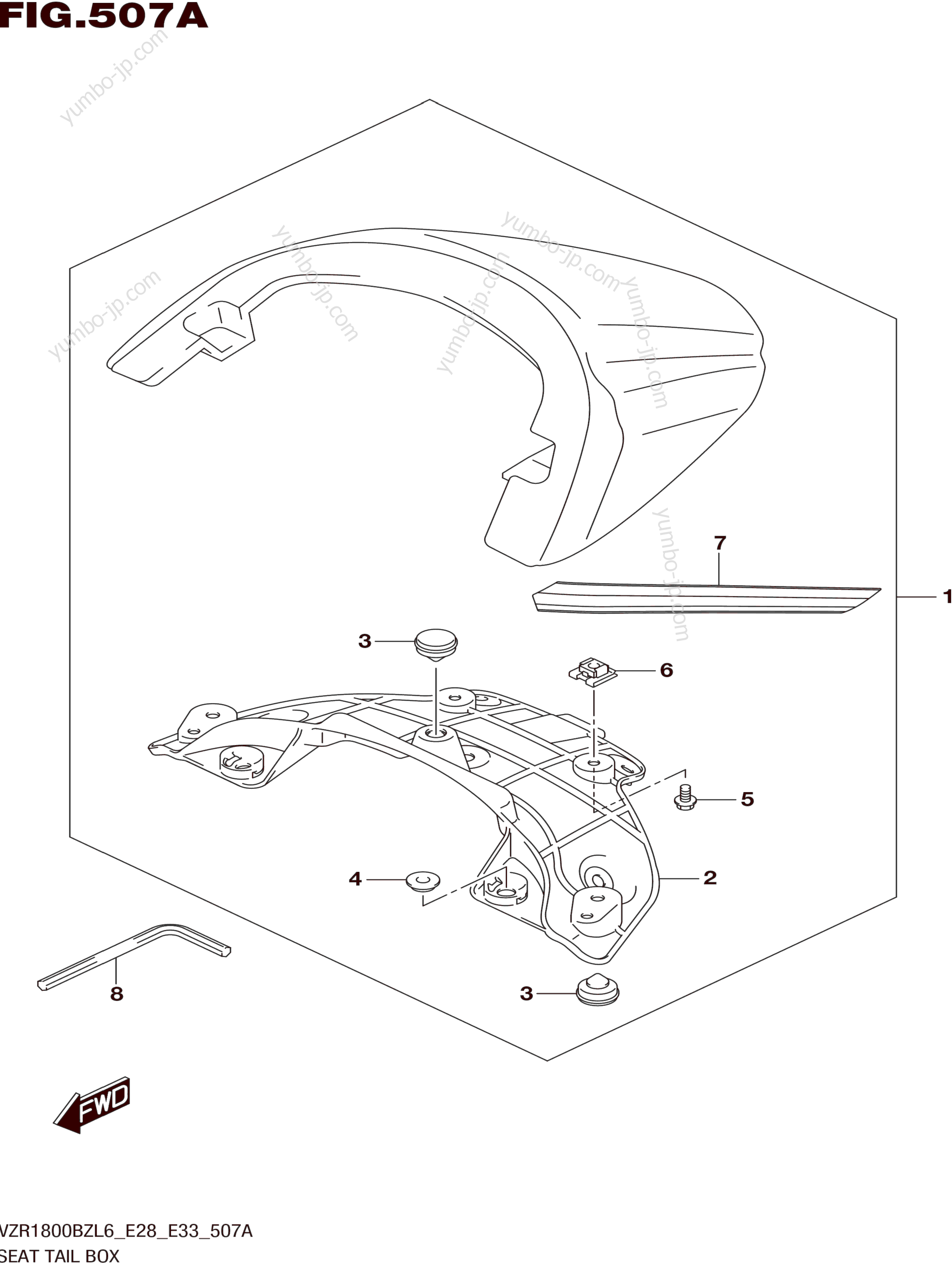 SEAT TAIL BOX (FOR BBD)  (VZR1800BZL6 E28) for motorcycles SUZUKI VZR1800-BZ 2016 year