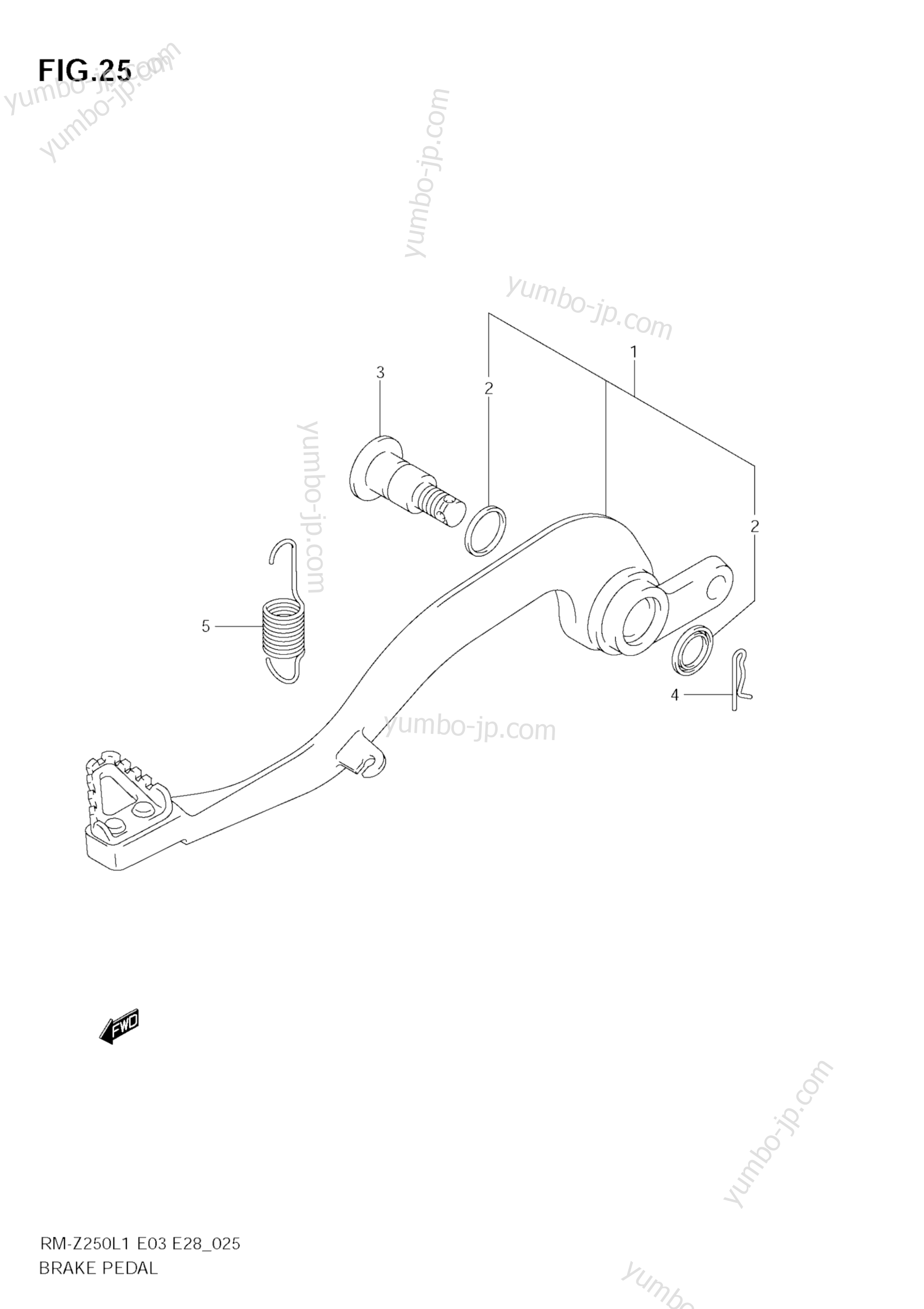 BRAKE PEDAL for motorcycles SUZUKI RM-Z250 2011 year