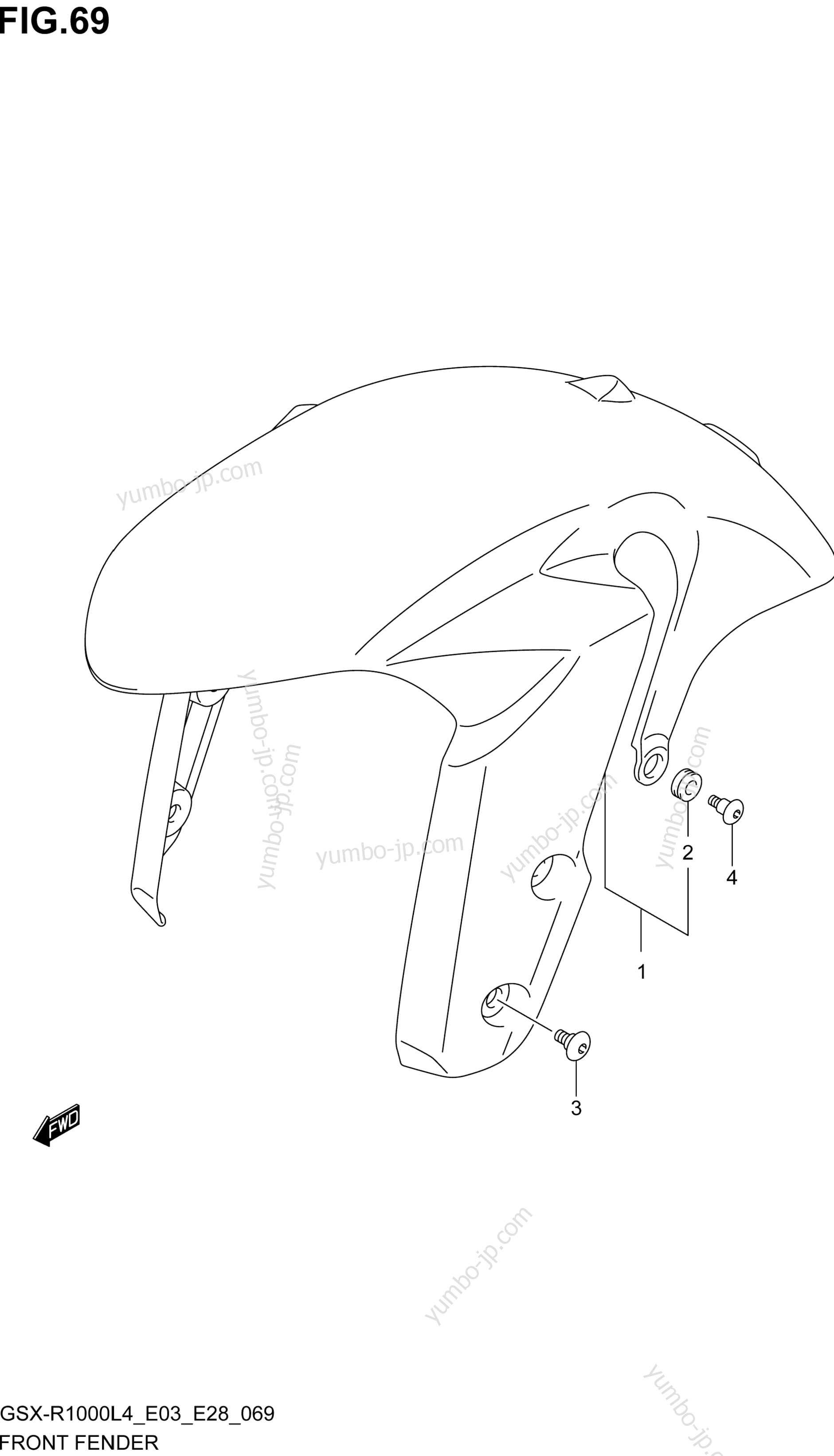 FRONT FENDER (GSX-R1000L4 E28) для мотоциклов SUZUKI GSX-R1000 2014 г.