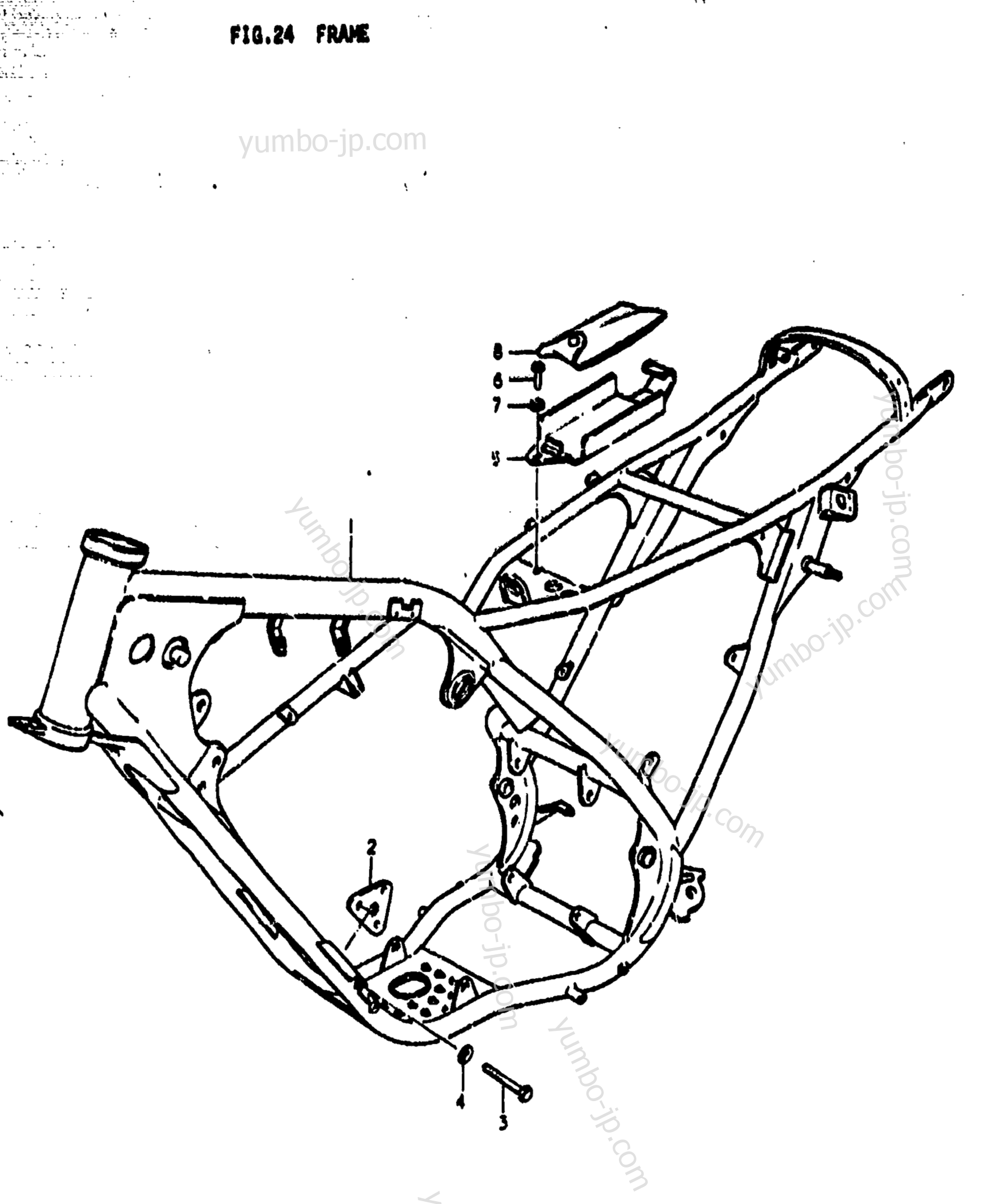 FRAME for motorcycles SUZUKI TS185 1977 year