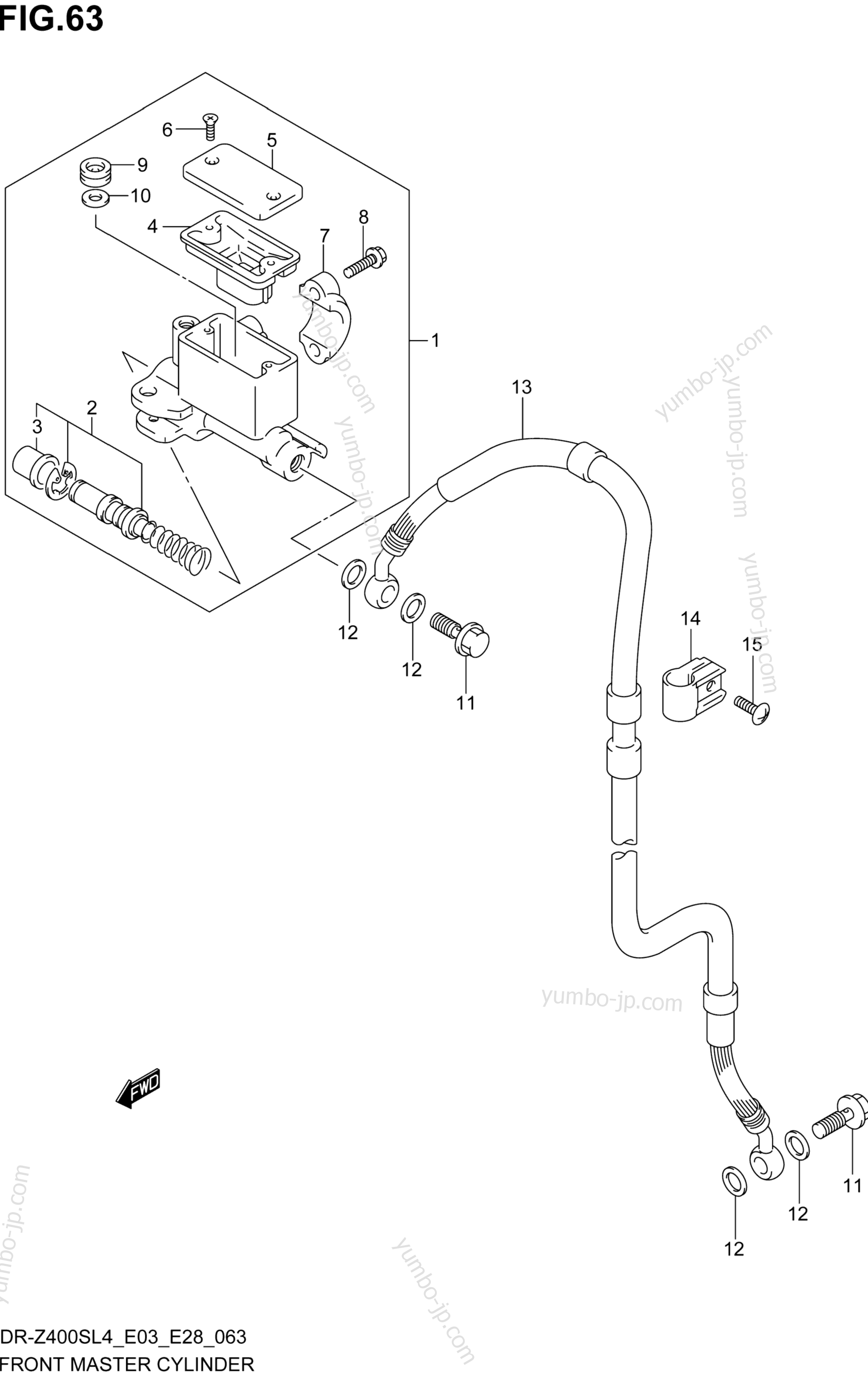 FRONT MASTER CYLINDER for motorcycles SUZUKI DR-Z400S 2014 year