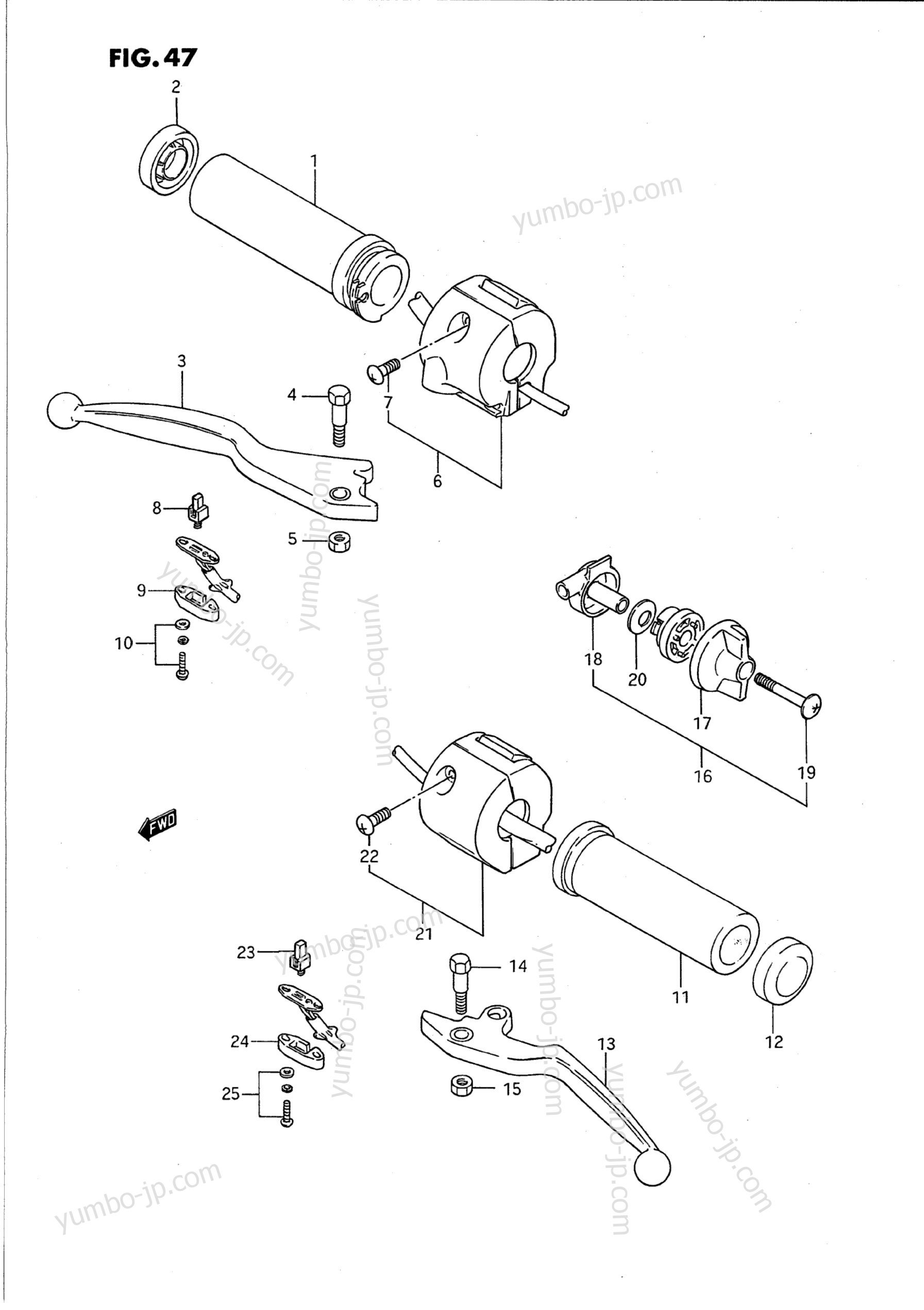 HANDLE SWITCH (MODEL H/J) for motorcycles SUZUKI Intruder (VS1400GLP) 1993 year