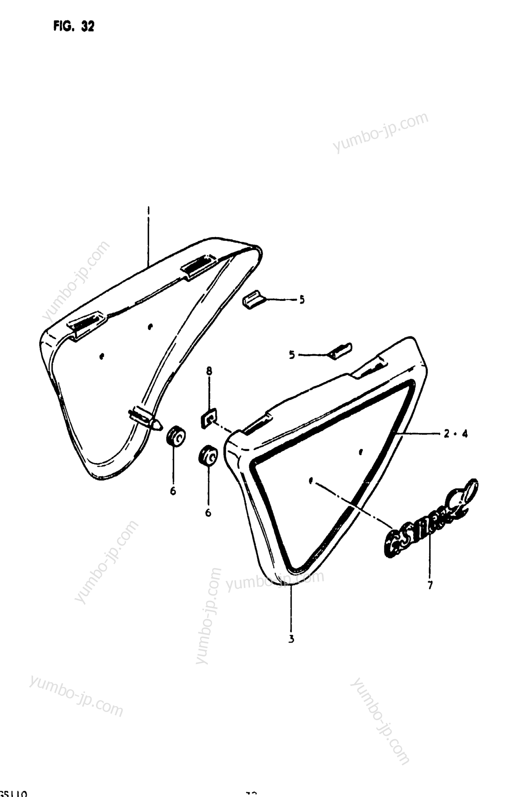 FRAME COVER for motorcycles SUZUKI GS1100LT 1980 year