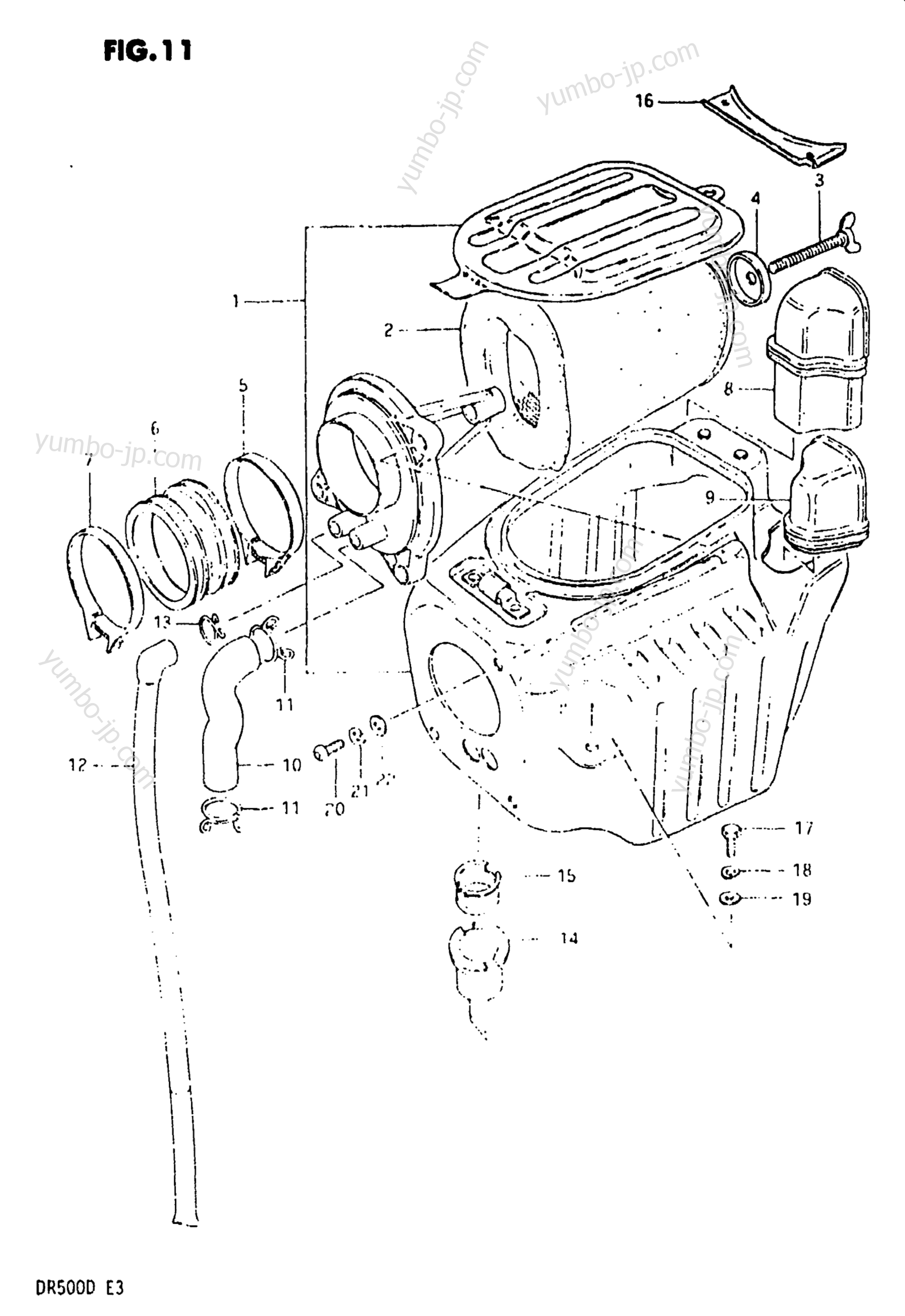 AIR CLEANER для мотоциклов SUZUKI DR500 1983 г.