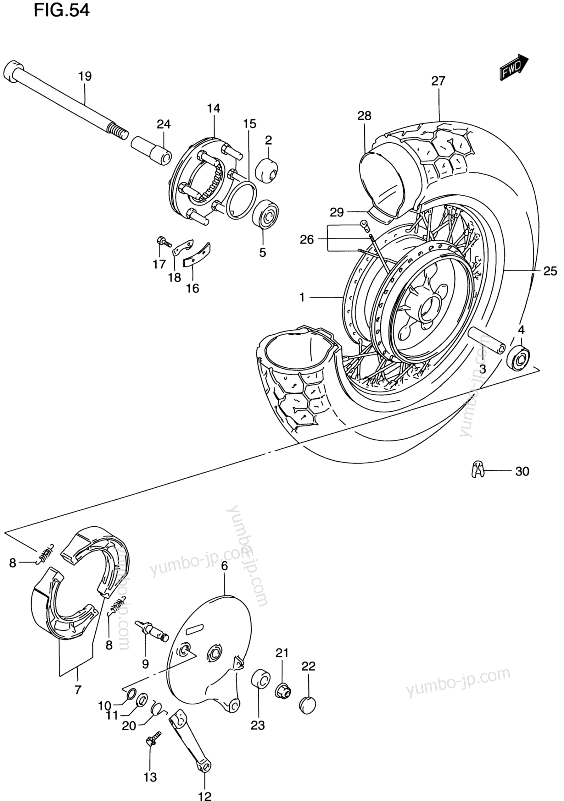 REAR WHEEL для мотоциклов SUZUKI Intruder (VS800GL) 1998 г.