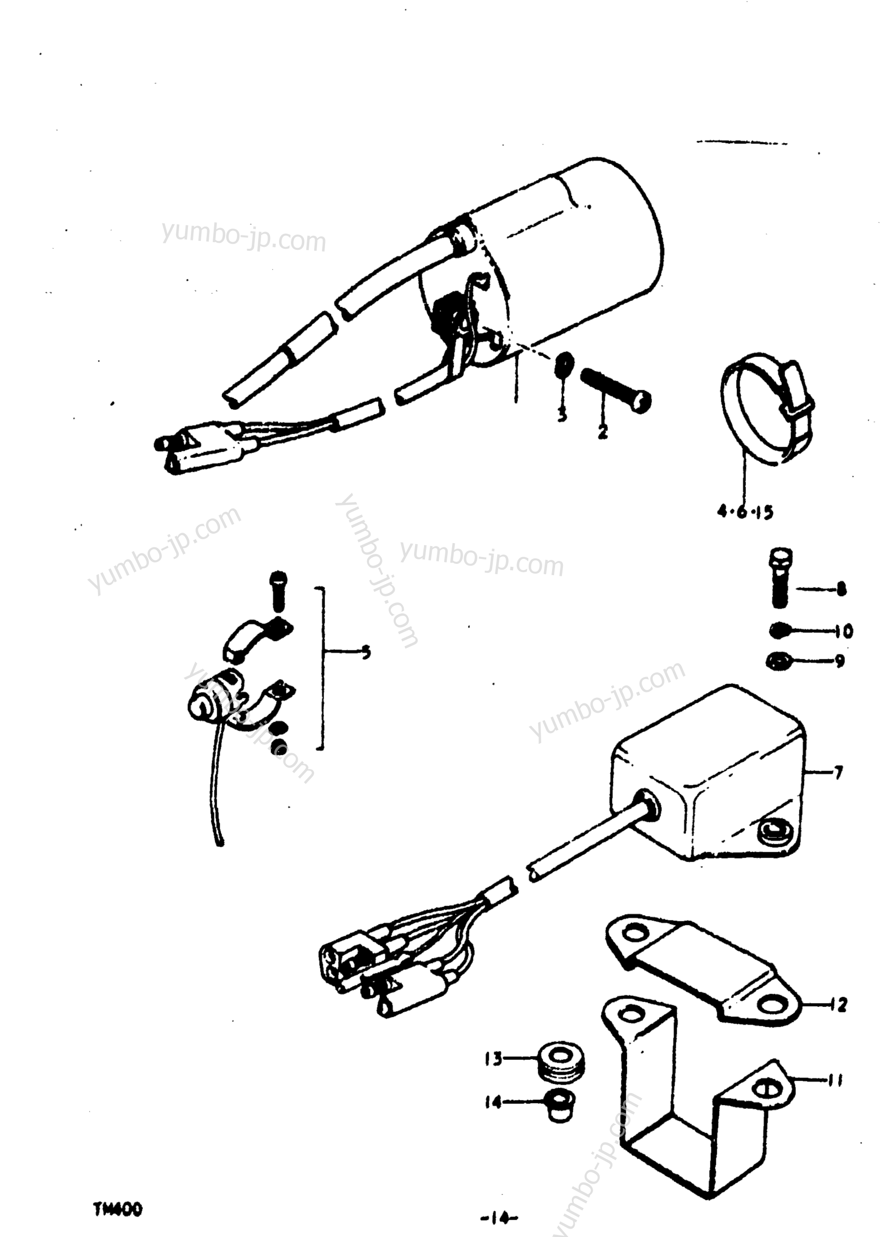 IGNITION COIL - C.D. IGNITION for motorcycles SUZUKI TM400 1974 year