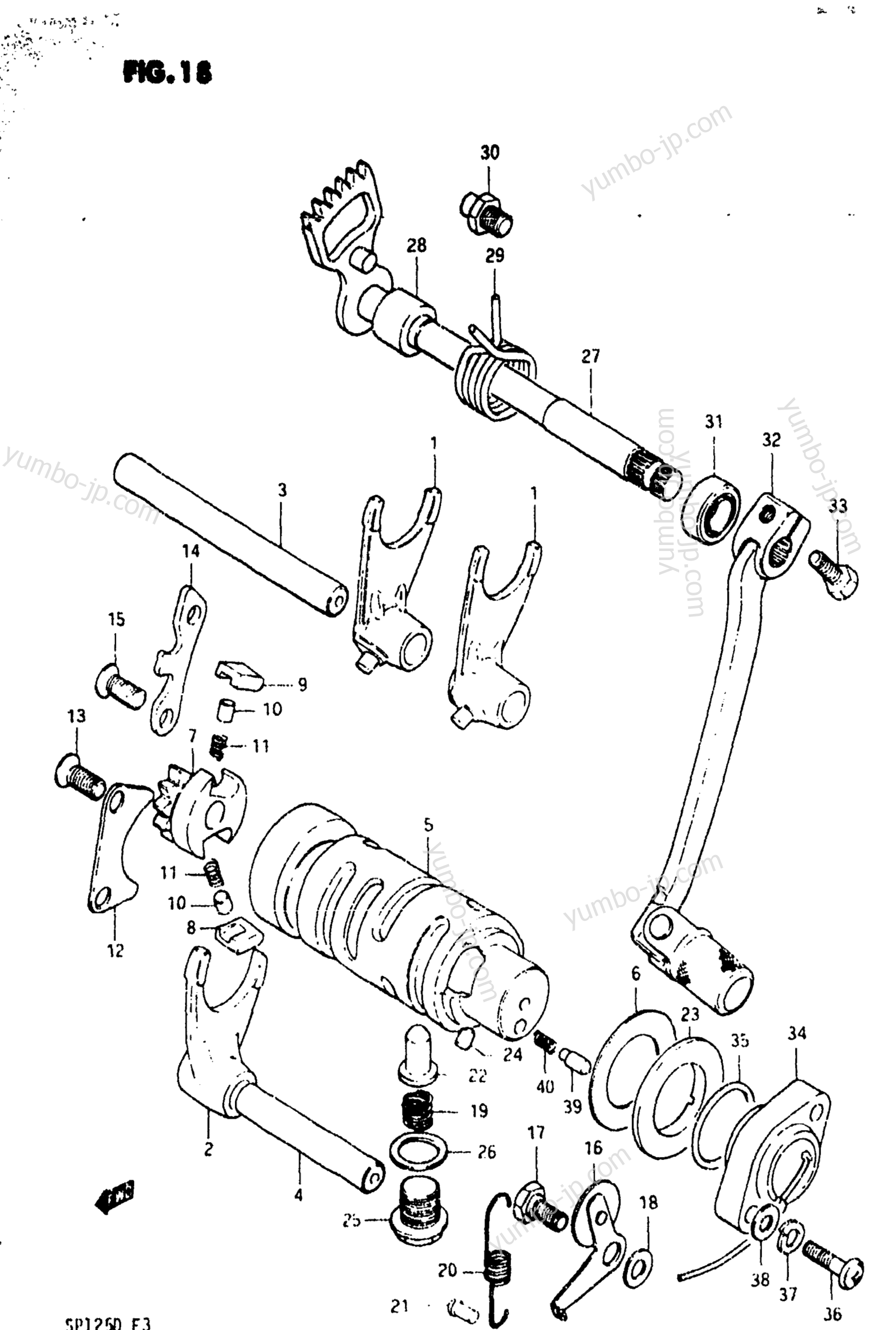 GEAR SHIFTING для мотоциклов SUZUKI SP125 1983 г.