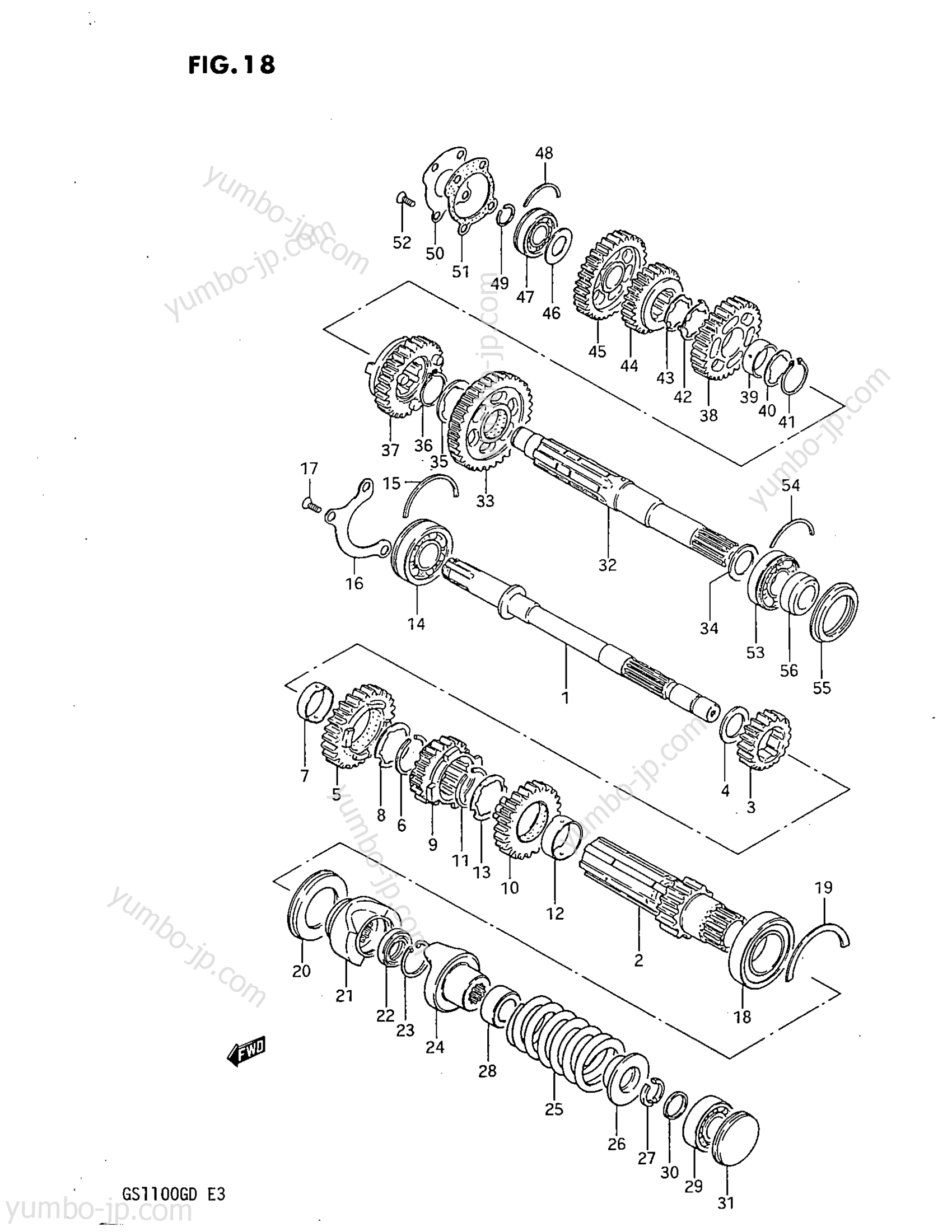 TRANSMISSION для мотоциклов SUZUKI GS1100G 1983 г.