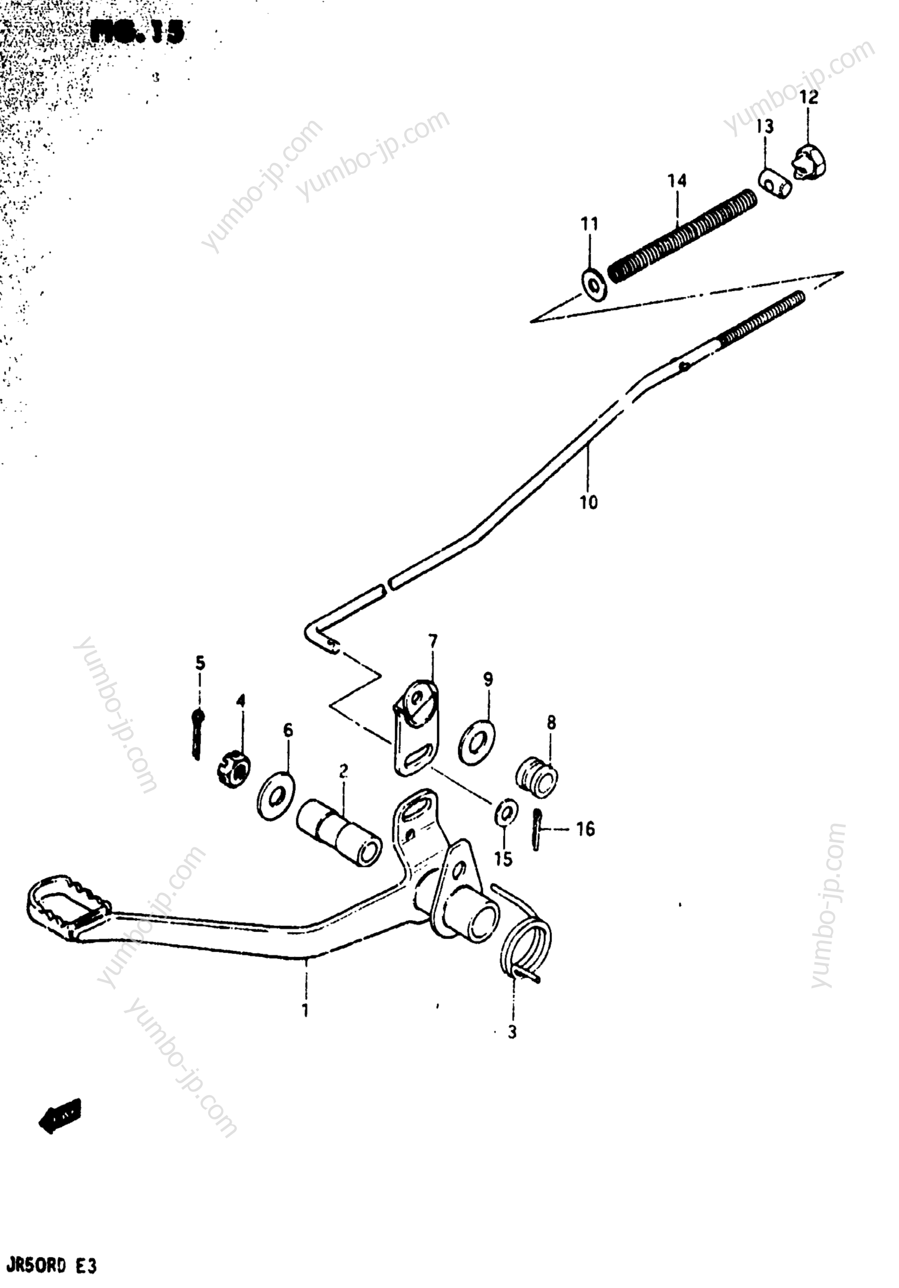 REAR BRAKE для мотоциклов SUZUKI JR50R 1983 г.