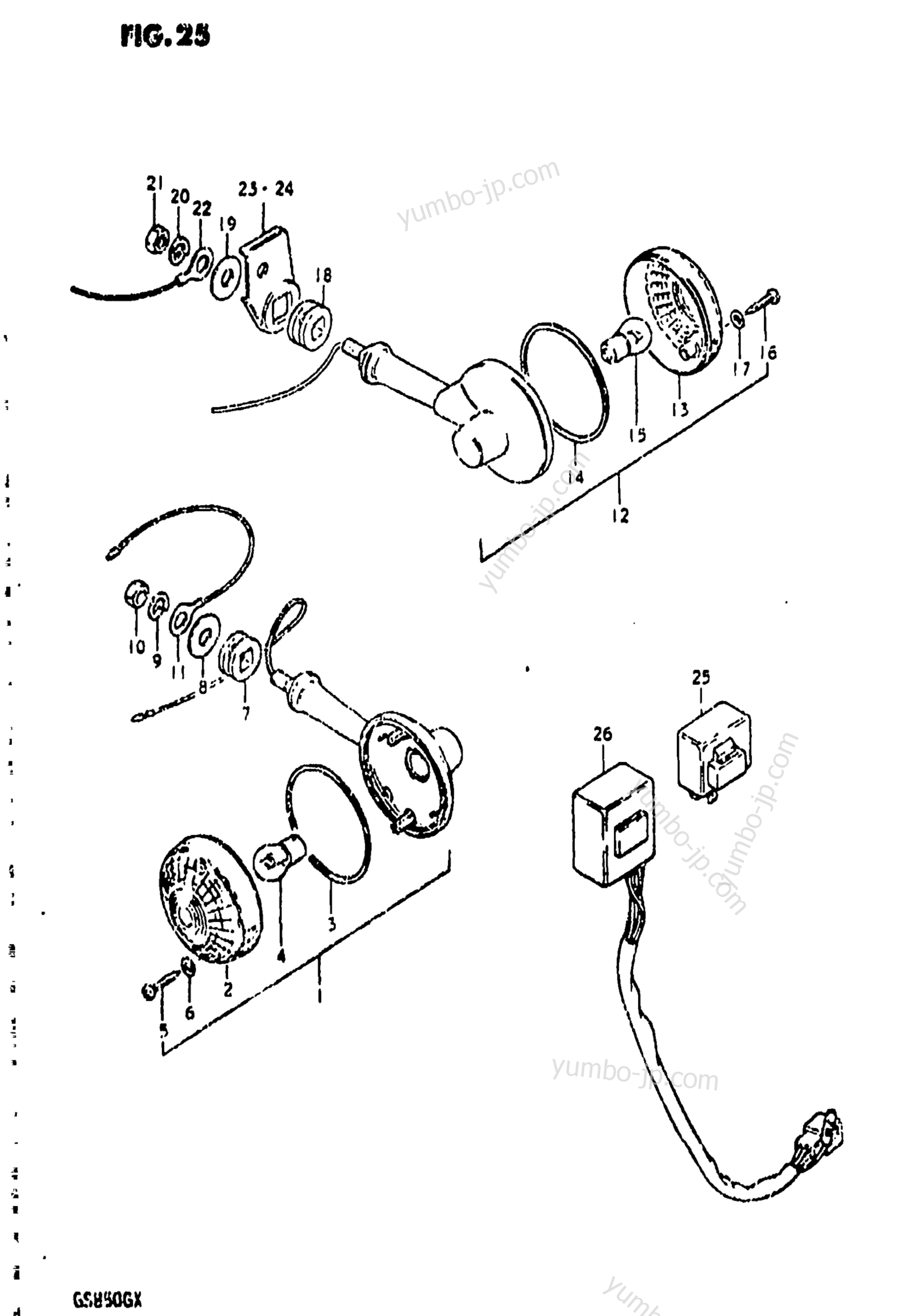 TURN SIGNAL LAMP (GS850GT) для мотоциклов SUZUKI GS850G 1981 г.