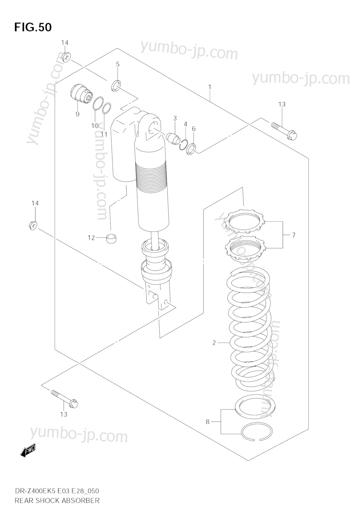 REAR SHOCK ABSORBER для мотоциклов SUZUKI DR-Z400E 2007 г.