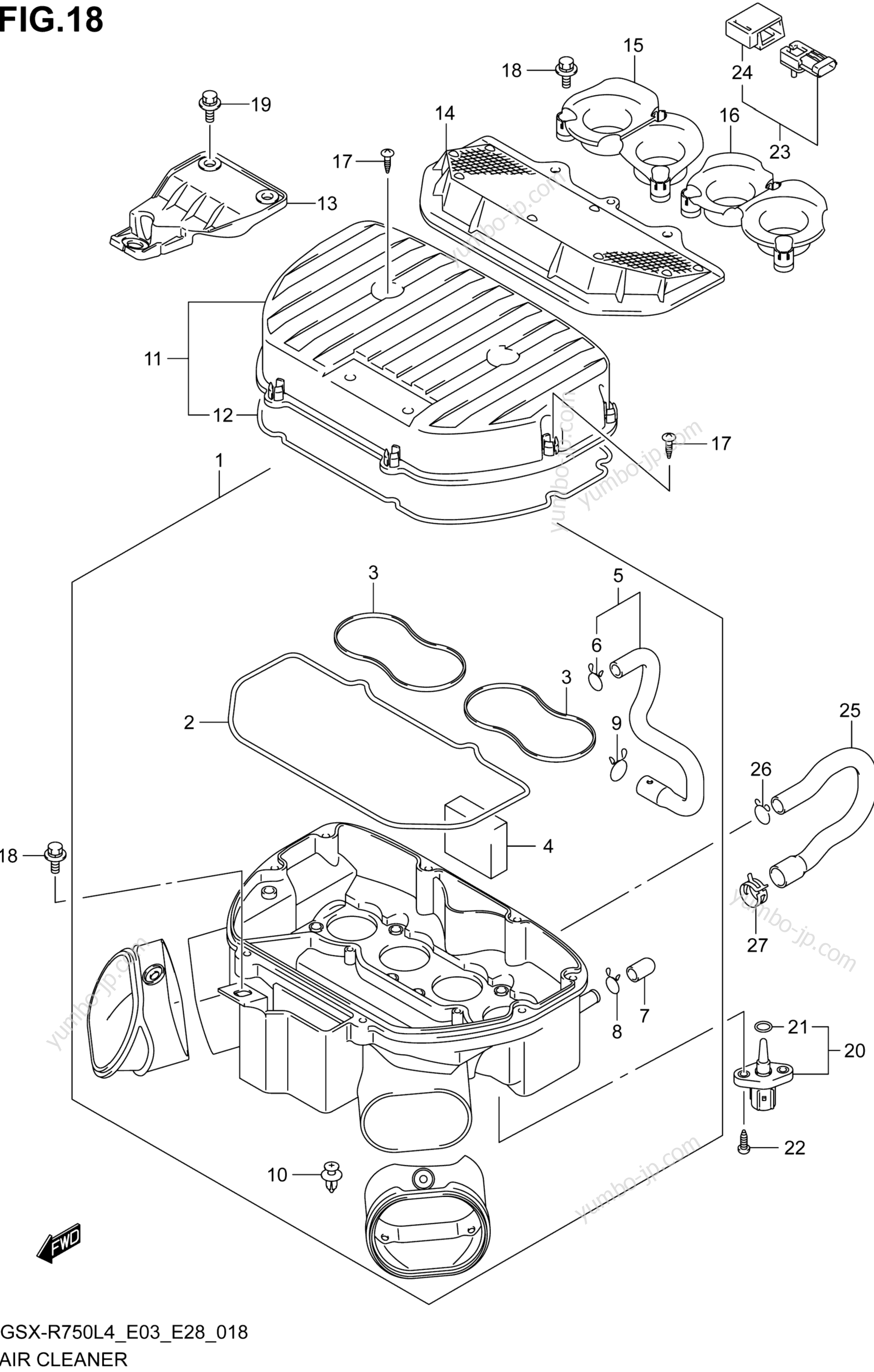 AIR CLEANER для мотоциклов SUZUKI GSX-R750 2014 г.