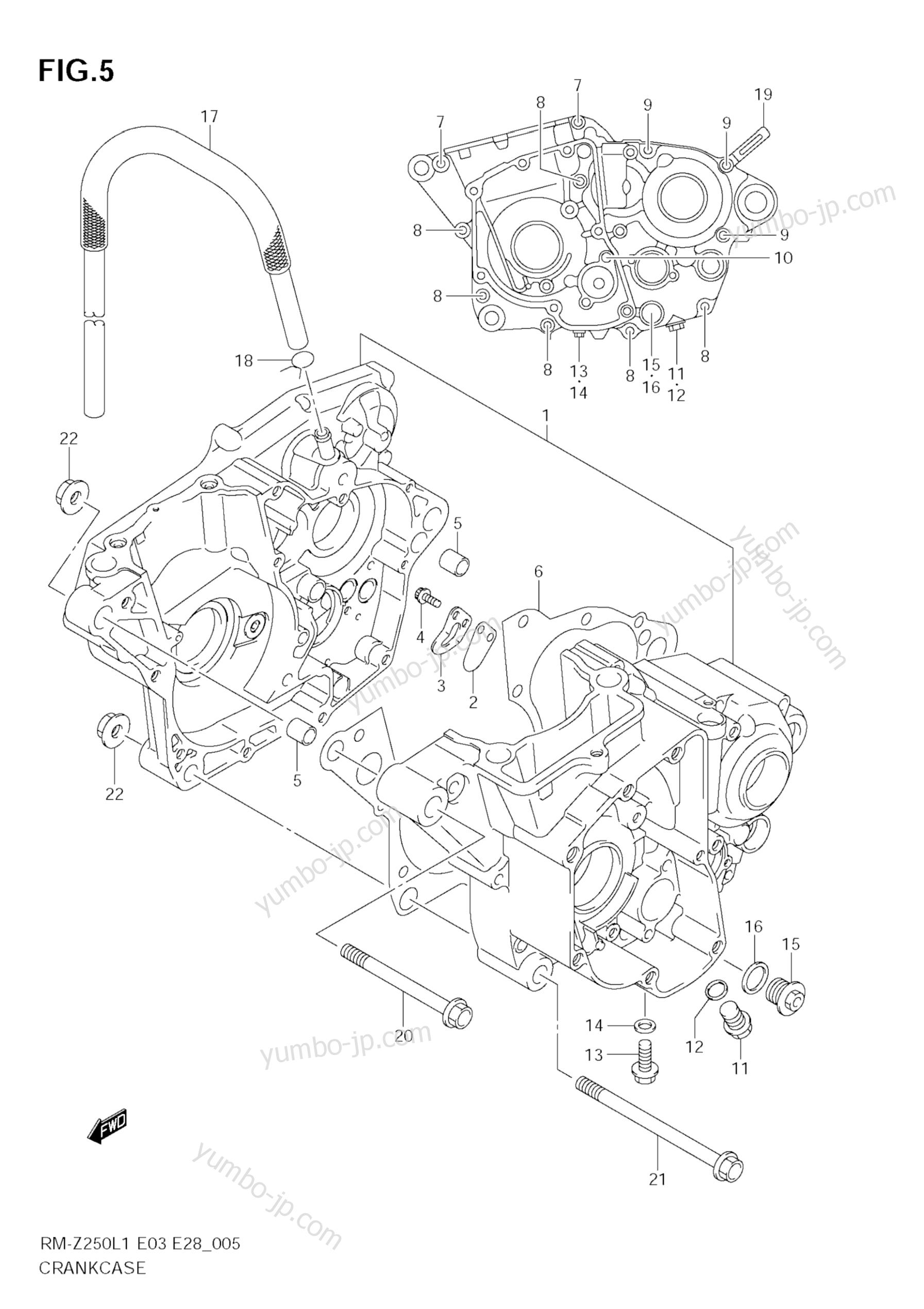 CRANKCASE for motorcycles SUZUKI RM-Z250 2011 year