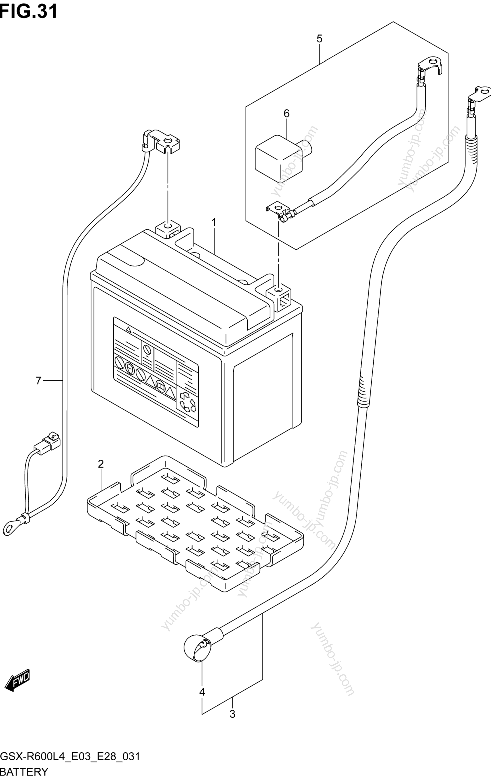 BATTERY for motorcycles SUZUKI GSX-R600 2014 year