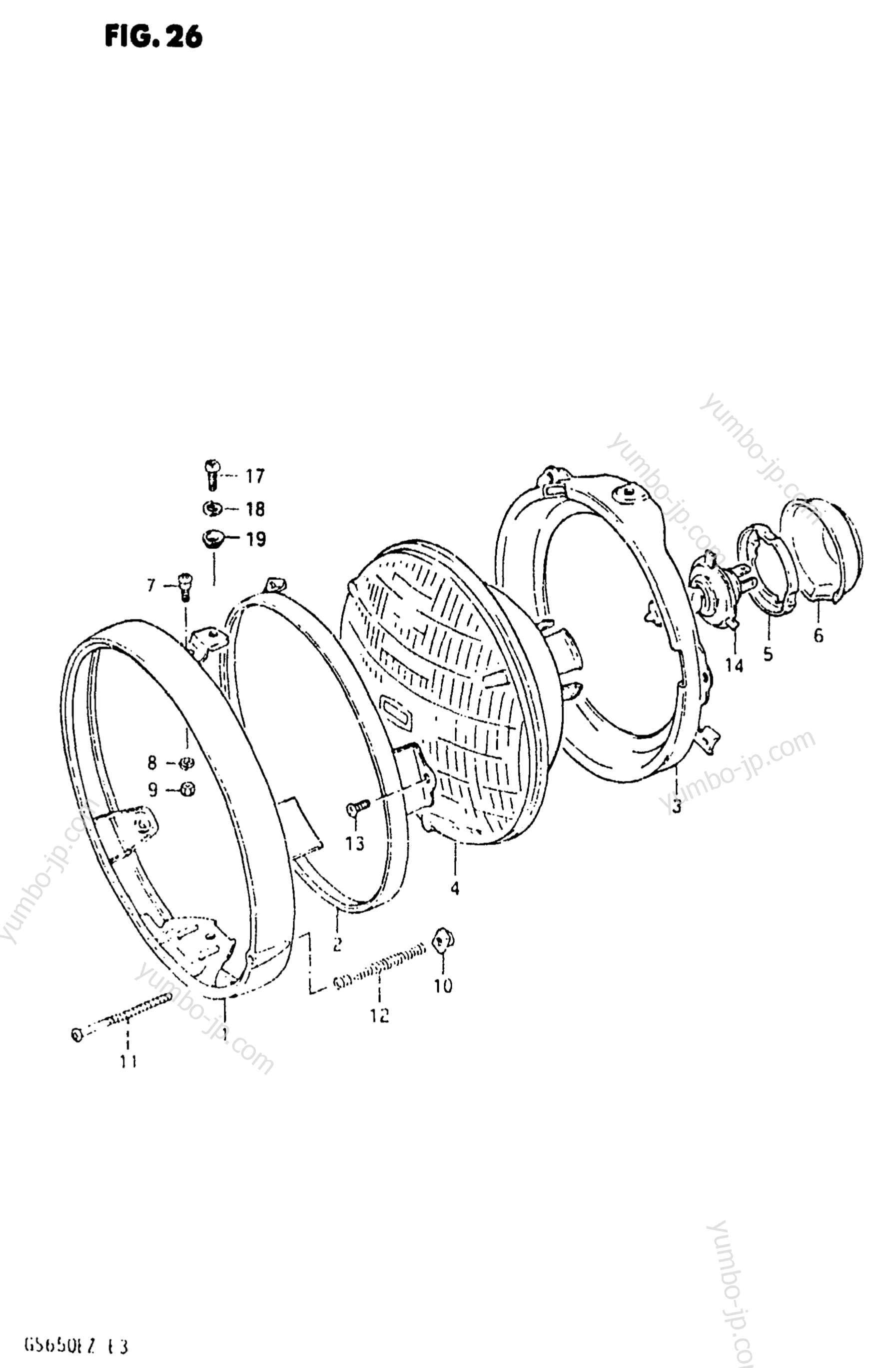 HEADLAMP для мотоциклов SUZUKI GS650E 1981 г.