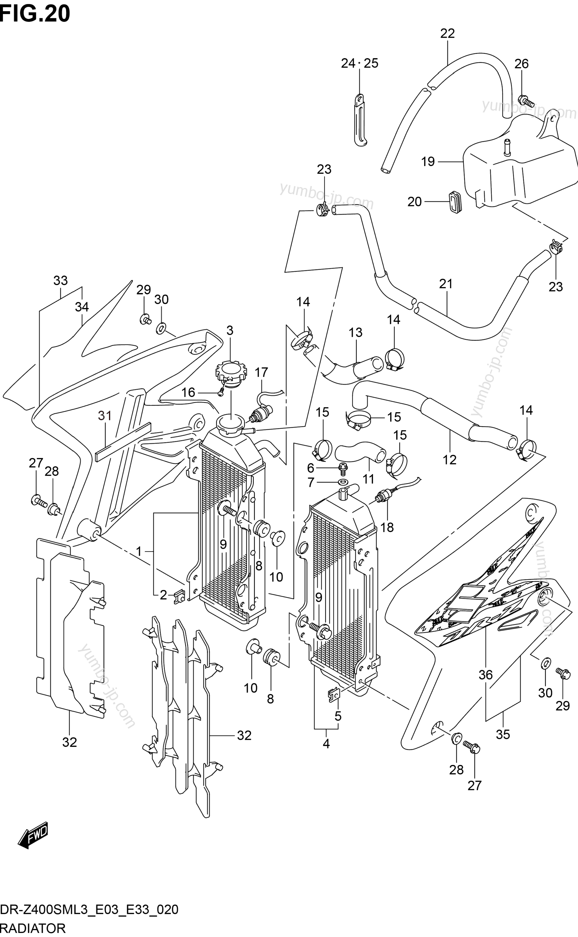 RADIATOR для мотоциклов SUZUKI DR-Z400SM 2013 г.