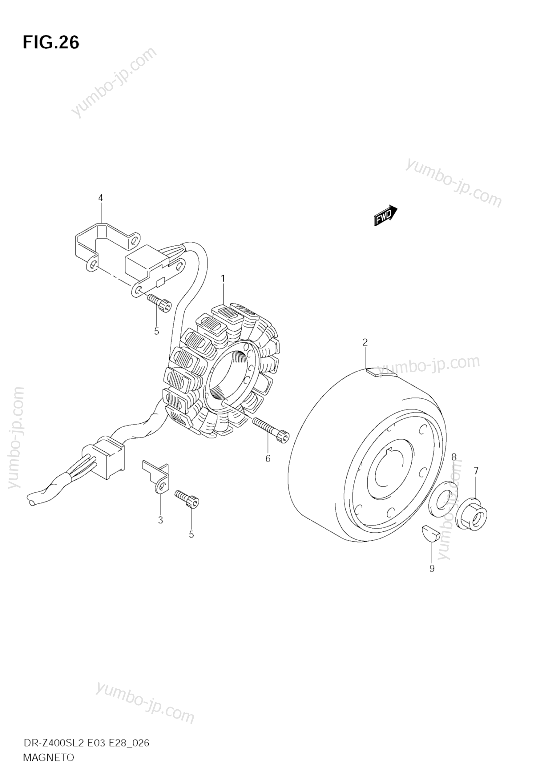 MAGNETO for motorcycles SUZUKI DR-Z400S 2012 year