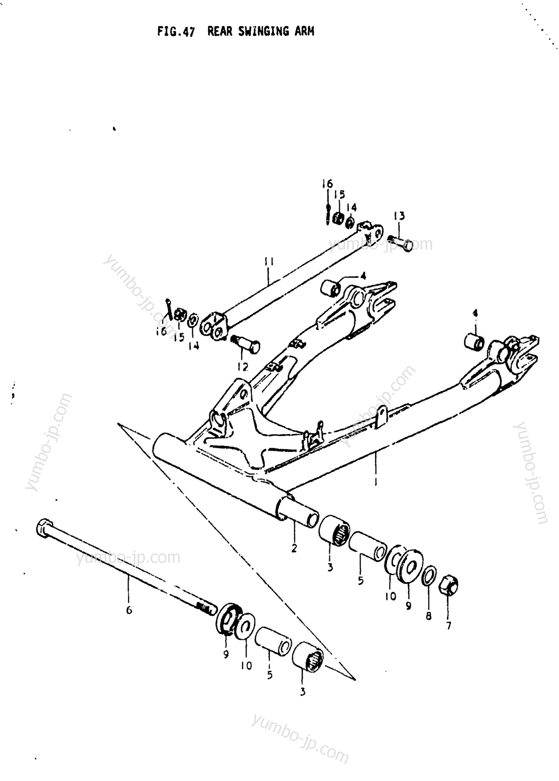 REAR SWINGING ARM для мотоциклов SUZUKI GS750L 1979 г.