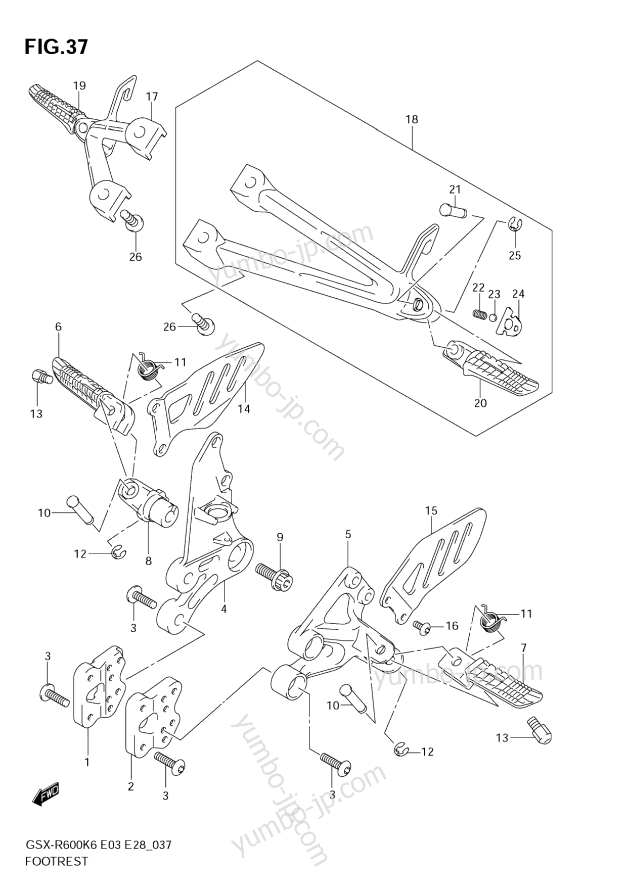 Footrest для мотоциклов SUZUKI GSX-R600 2007 г.