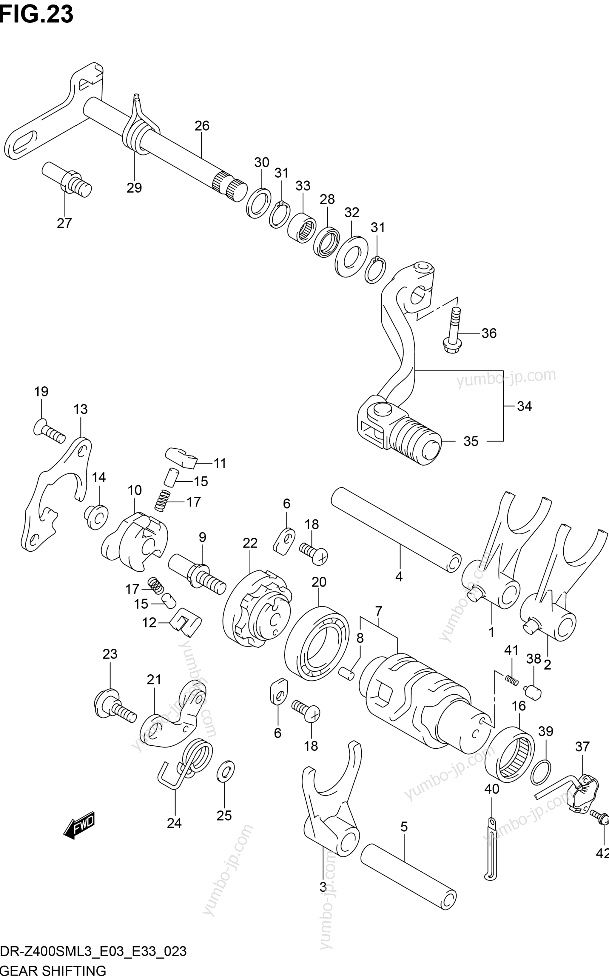 GEAR SHIFTING for motorcycles SUZUKI DR-Z400SM 2013 year