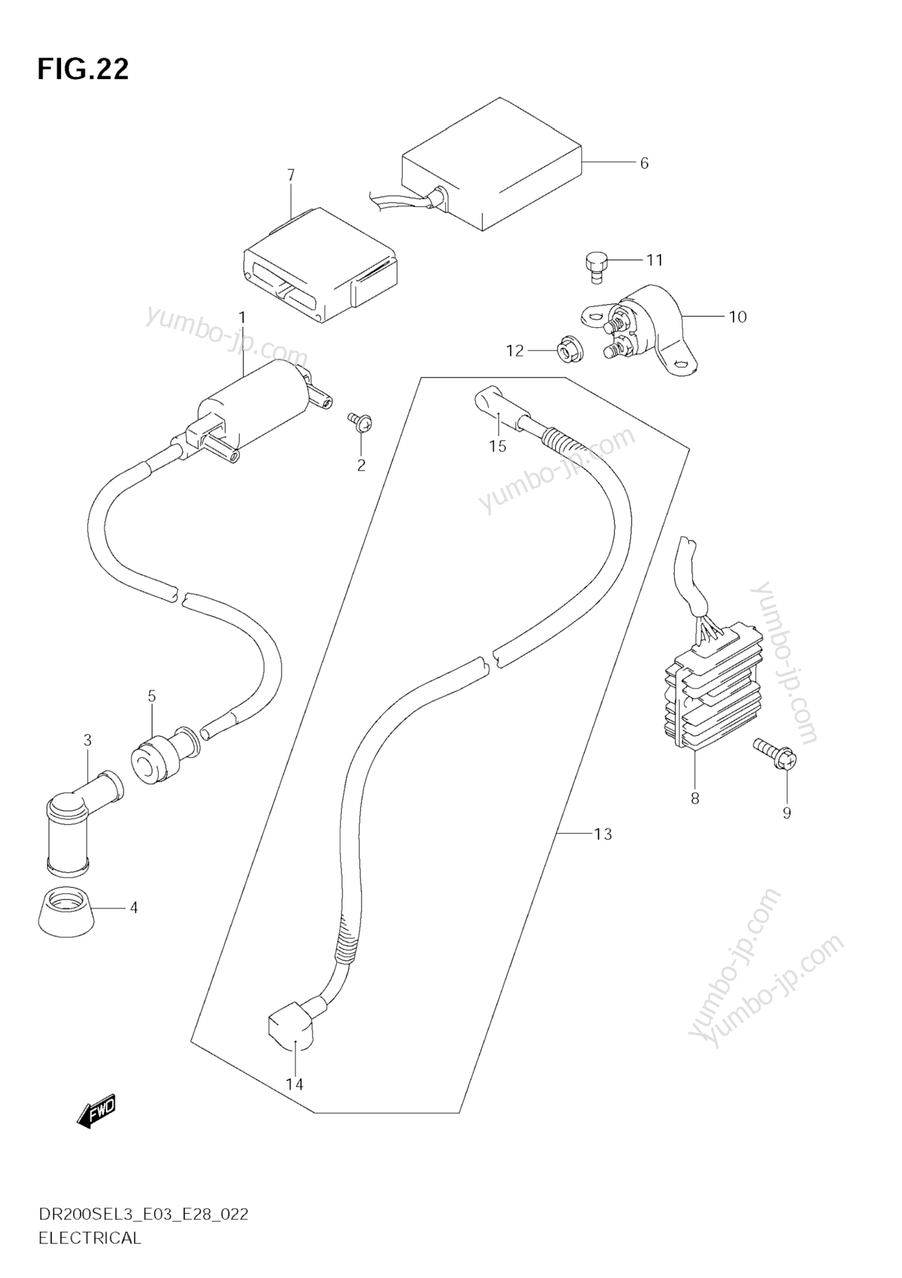 Electrical for motorcycles SUZUKI DR200SE 2013 year