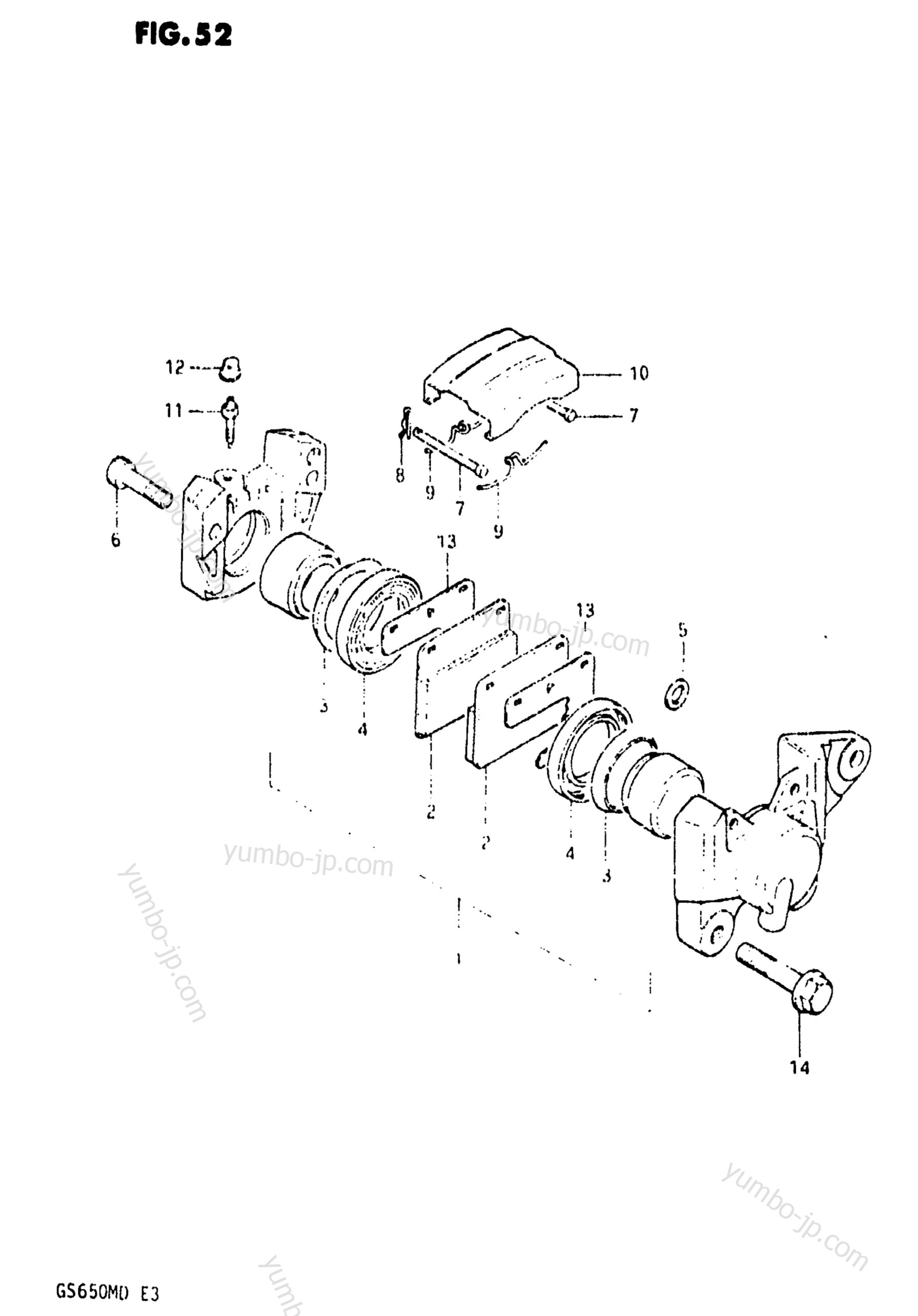 REAR CALIPERS для мотоциклов SUZUKI GS650M 1983 г.