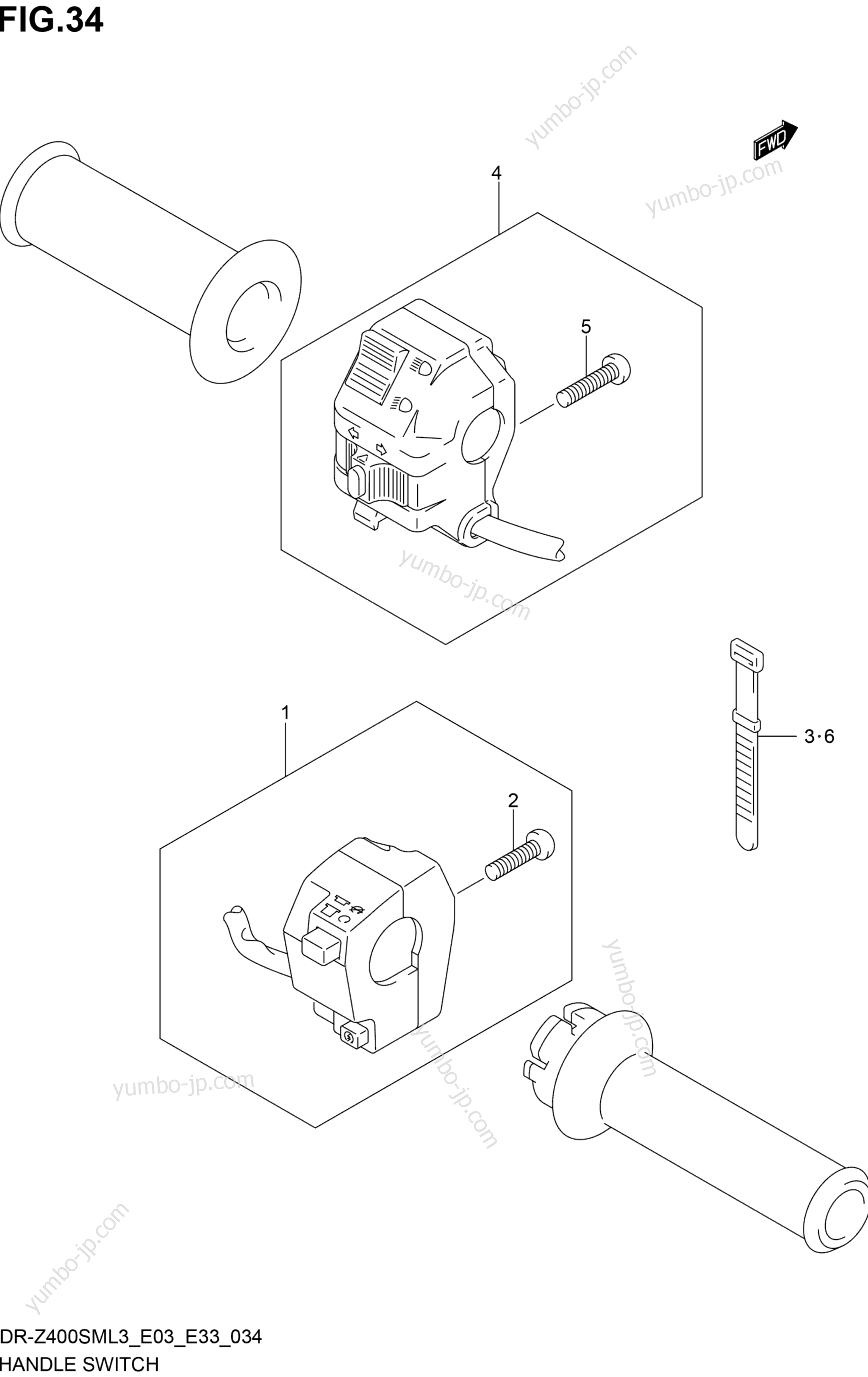 HANDLE SWITCH for motorcycles SUZUKI DR-Z400SM 2013 year