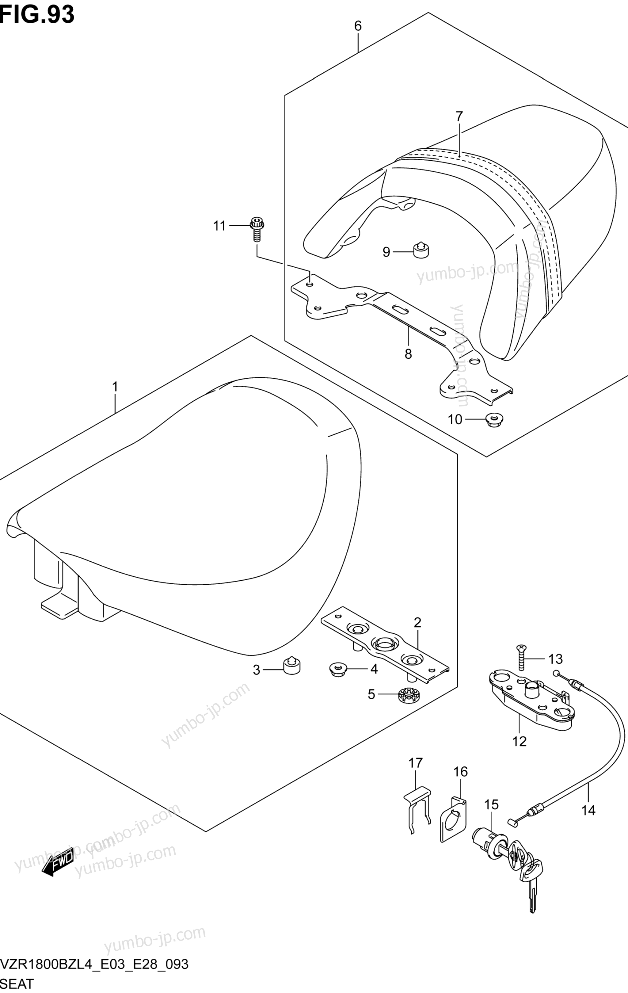 SEAT for motorcycles SUZUKI VZR1800BZ 2014 year