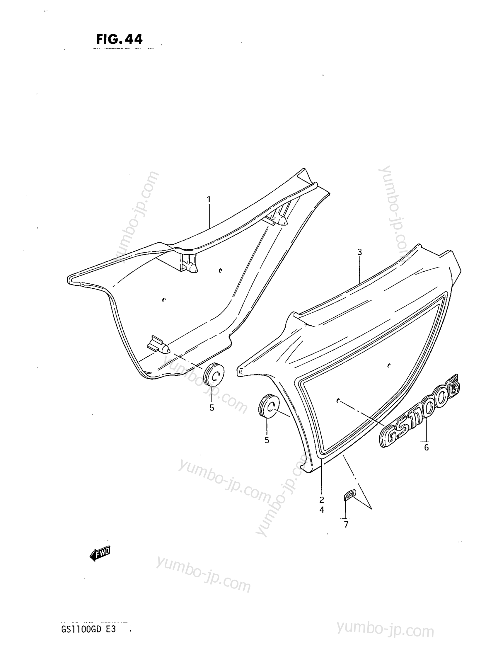 FRAME COVER (MODEL Z) for motorcycles SUZUKI GS1100G 1982 year