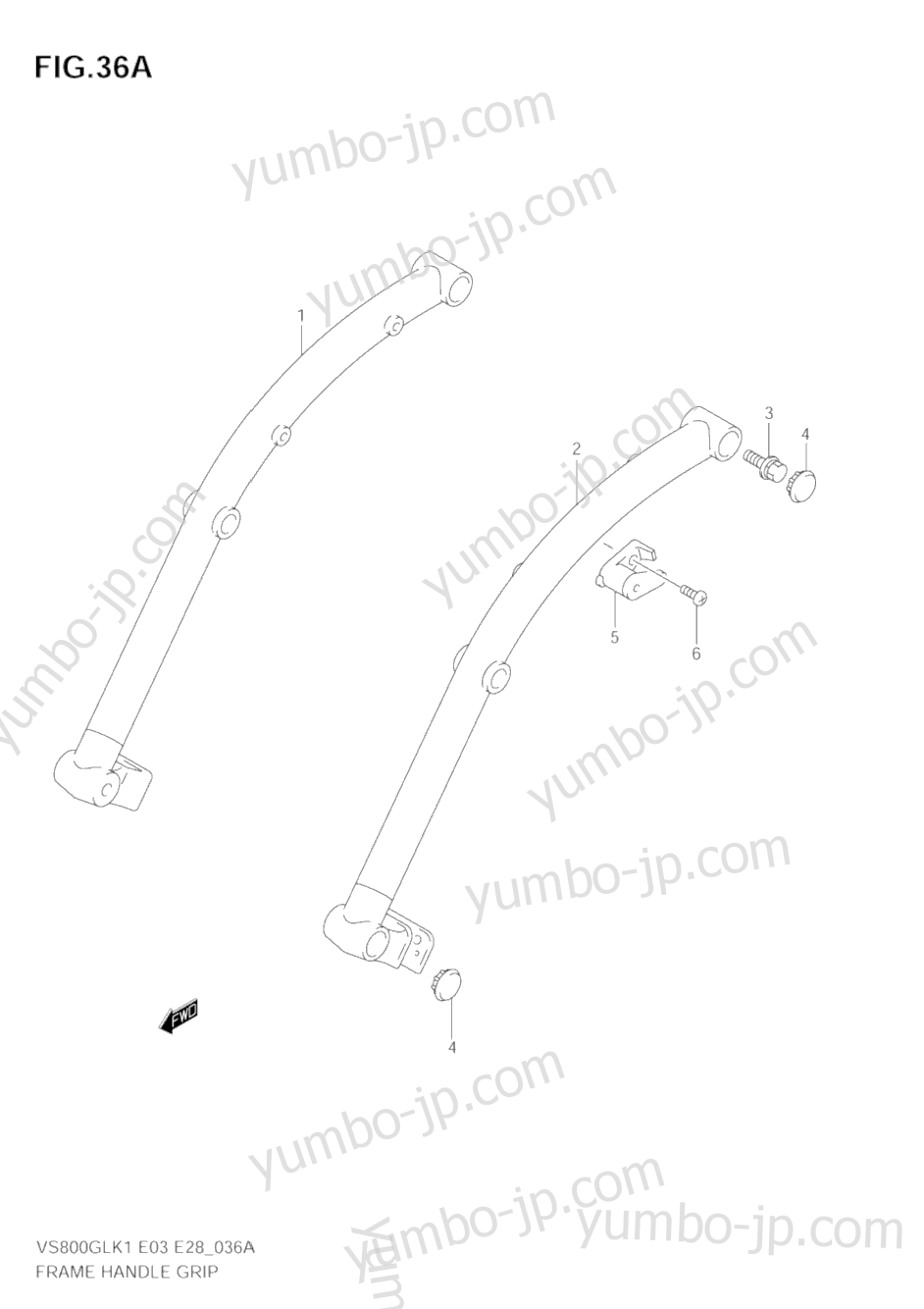 FRAME HANDLE GRIP (MODEL K5) for motorcycles SUZUKI Intruder (VS800GL) 2001 year