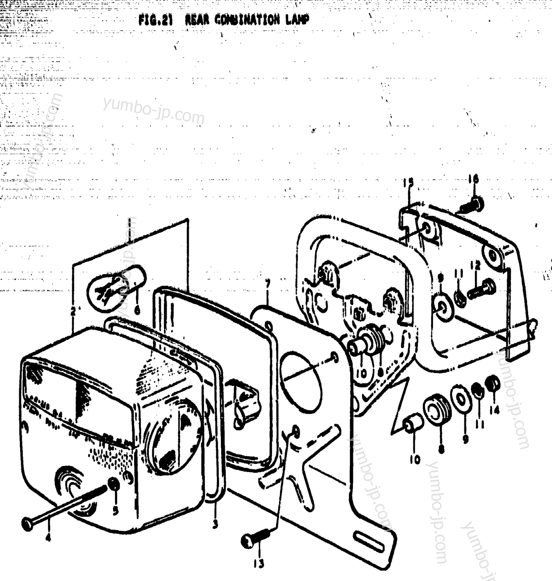 REAR COMBINATION LAMP для мотоциклов SUZUKI TS185 1977 г.