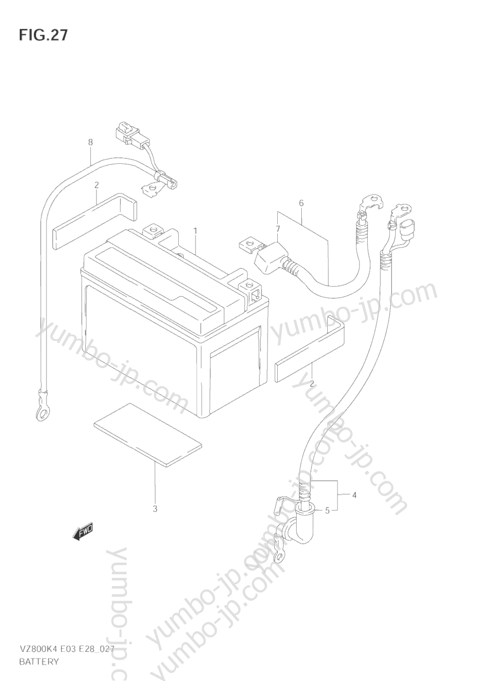 BATTERY для мотоциклов SUZUKI Marauder (VZ800) 2004 г.