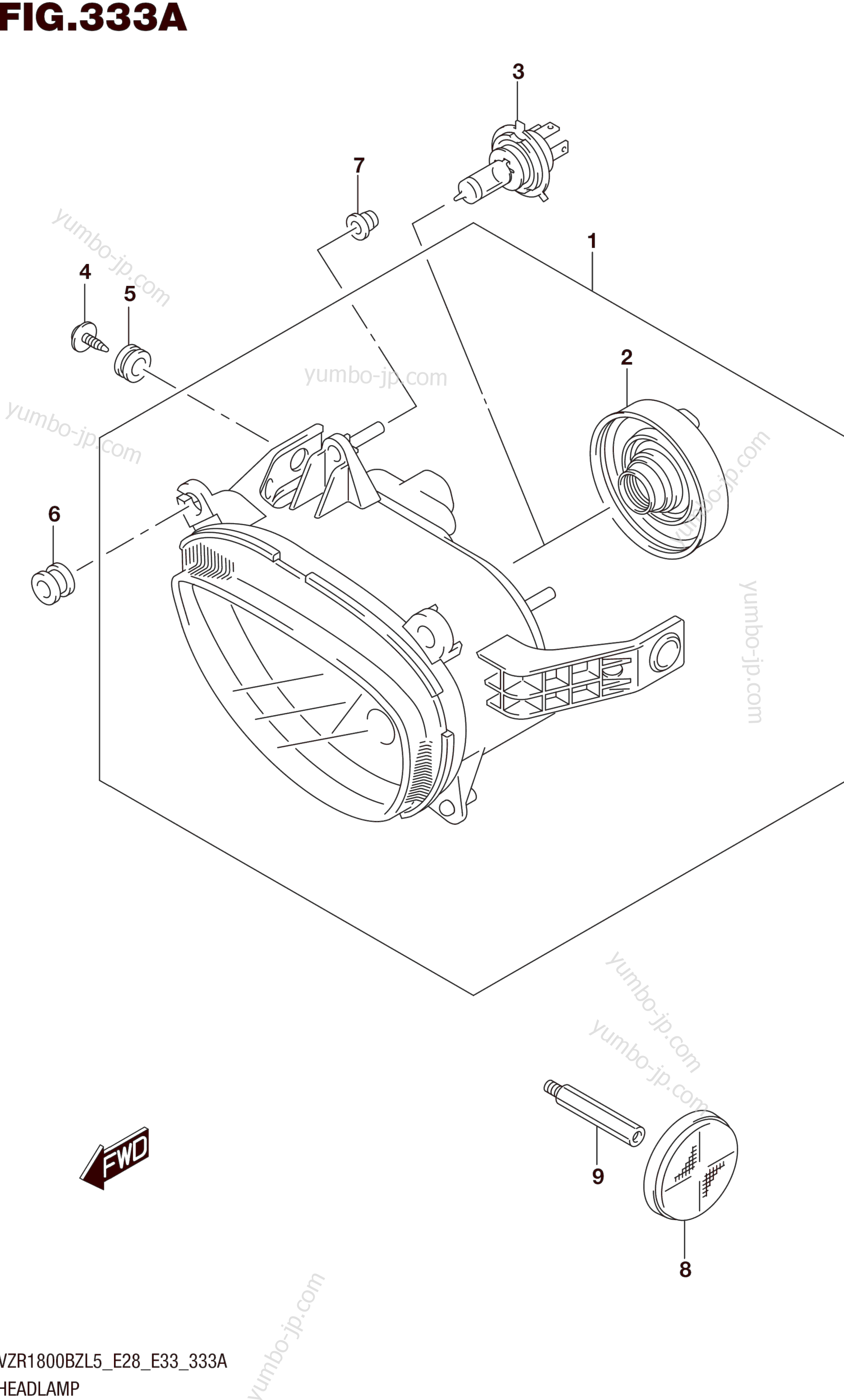 HEADLAMP (VZR1800BZL5 E28) для мотоциклов SUZUKI VZR1800BZ 2015 г.