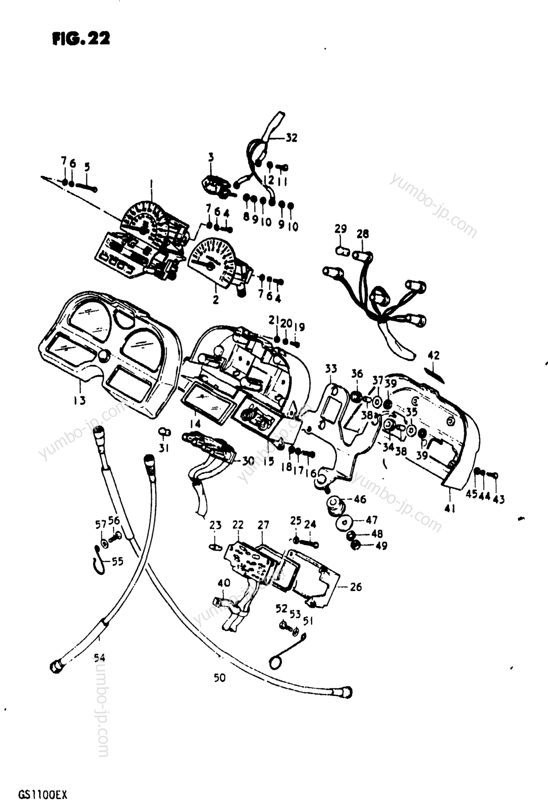 Speedometer - Tachometer for motorcycles SUZUKI GS1100E 1980 year