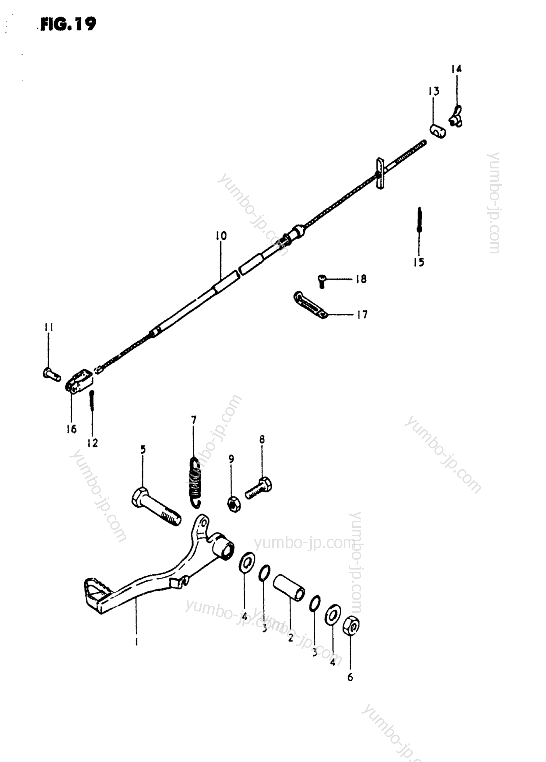 REAR BRAKE для мотоциклов SUZUKI PE175 1980 г.