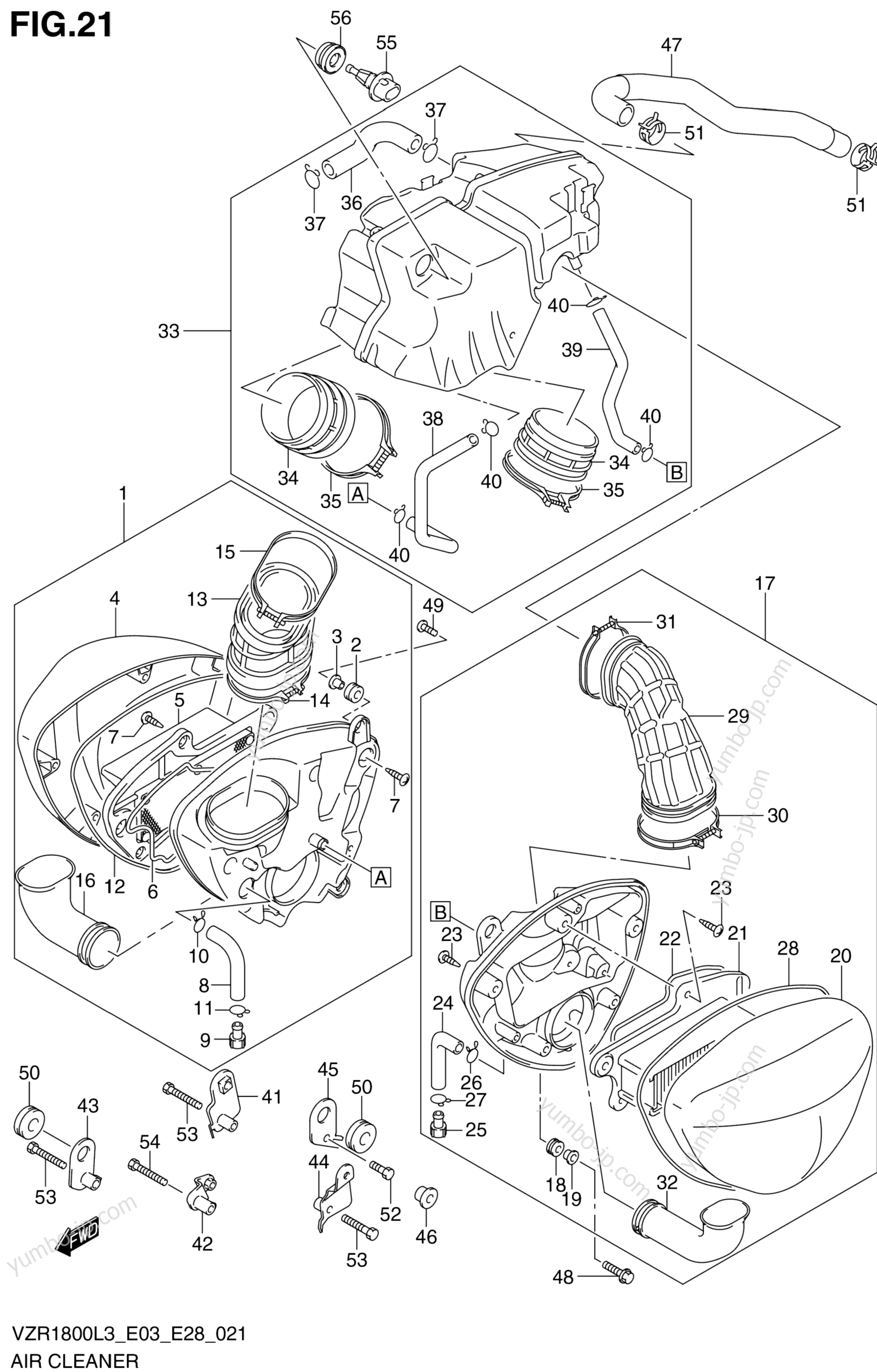 AIR CLEANER (VZR1800L3 E33) для мотоциклов SUZUKI VZR1800Z 2013 г.