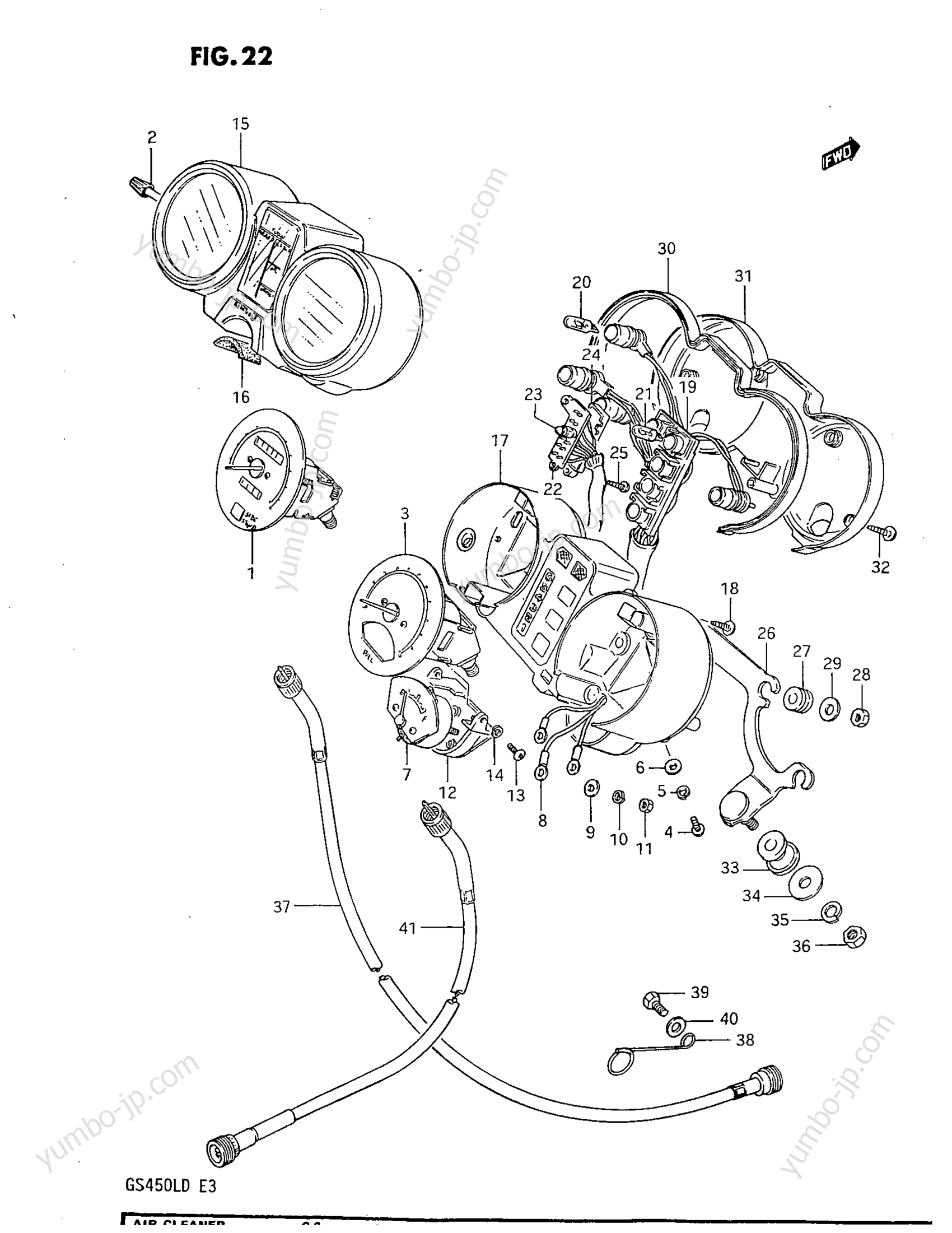 Speedometer - Tachometer для мотоциклов SUZUKI GS450L 1983 г.