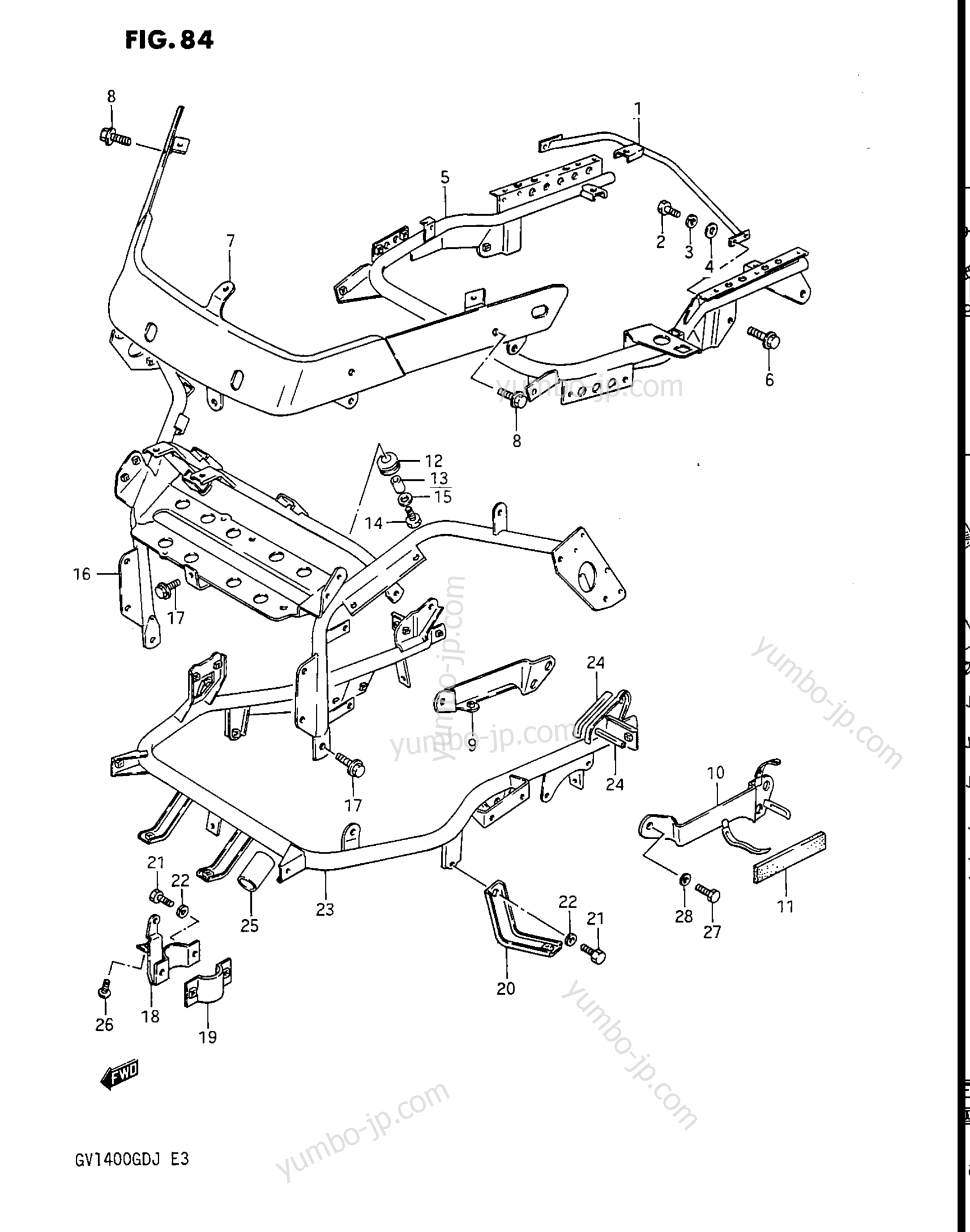 COWLING BRACE для мотоциклов SUZUKI Cavalcade (GV1400GT) 1986 г.