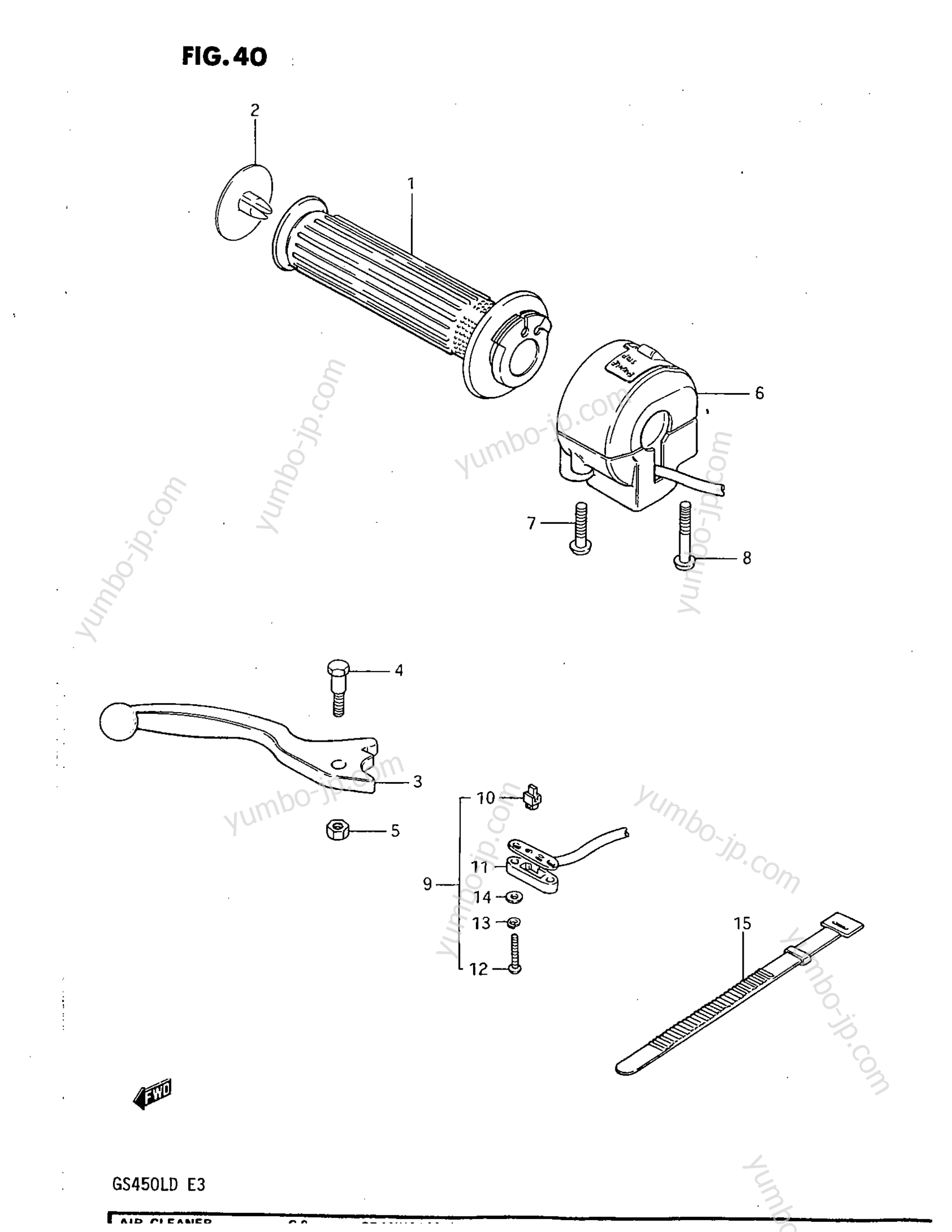 RIGHT HANDLE SWITCH for motorcycles SUZUKI GS450L 1983 year