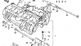 Crank Case for мотоцикла SUZUKI GS550L1982 year 