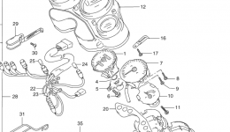 SPEEDOMETER  (MODEL S/T/V/W) for мотоцикла SUZUKI GSX-R1100W1995 year 